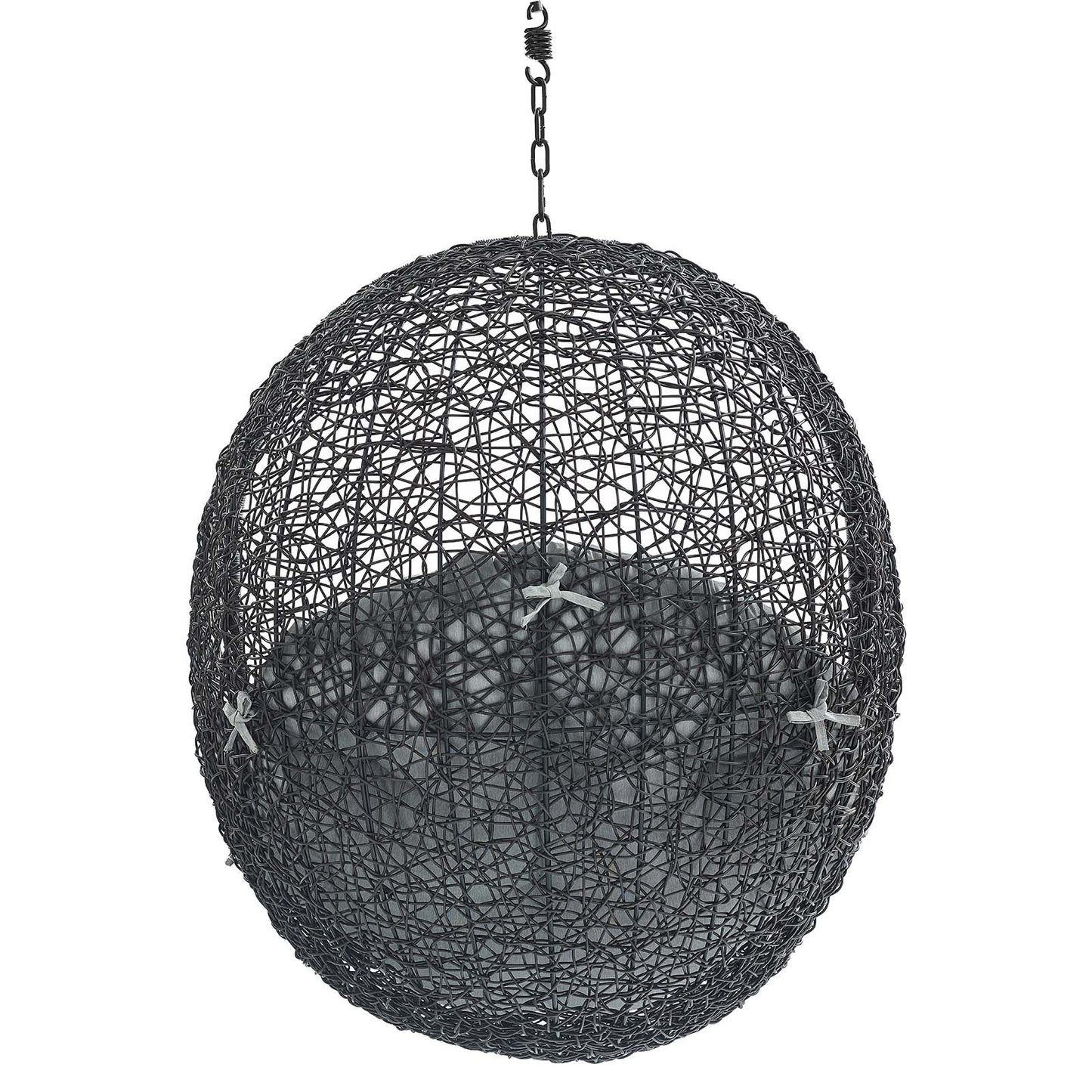 Encase Sunbrella® Fabric Swing Outdoor Patio Lounge Chair Without Stand Black Gray EEI-3635-BLK-GRY