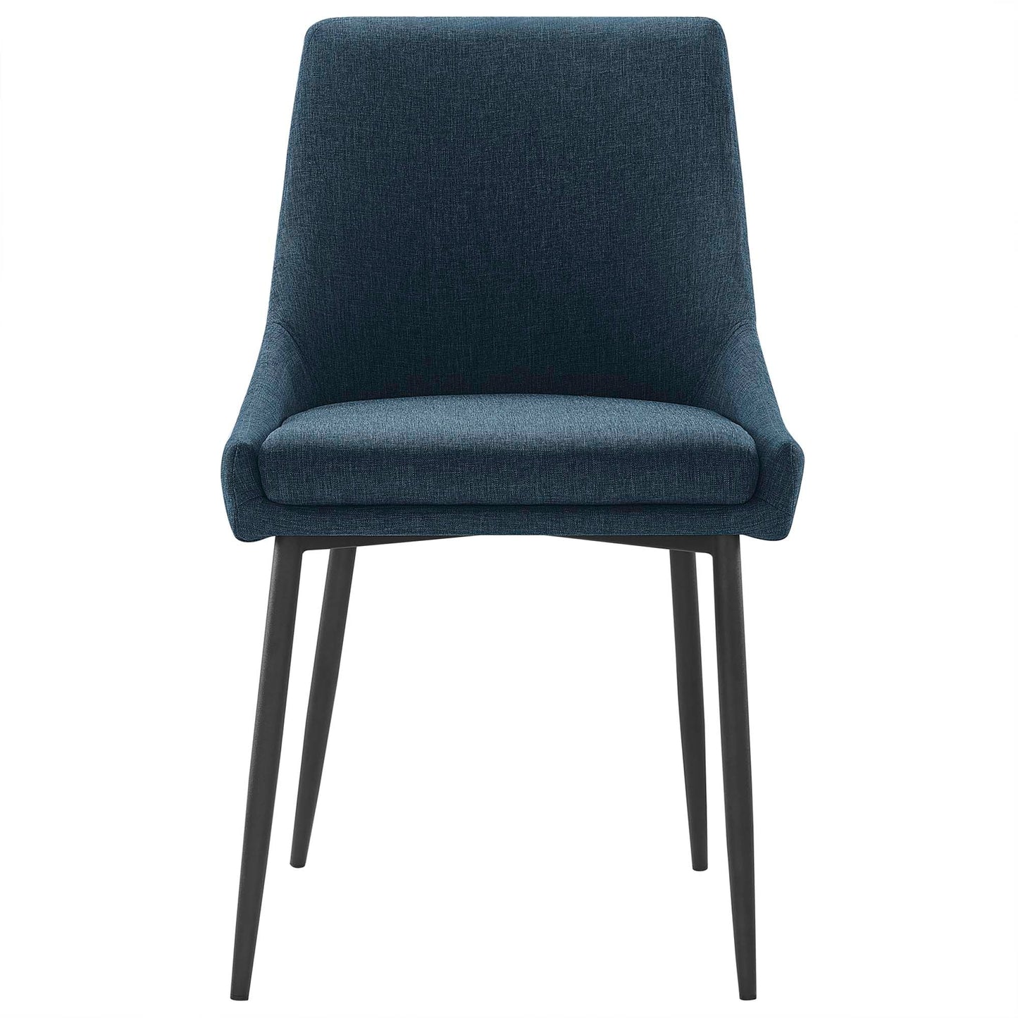 Viscount Upholstered Fabric Dining Chairs Set of 2 by Modway EEI-3809-BLK-AZU