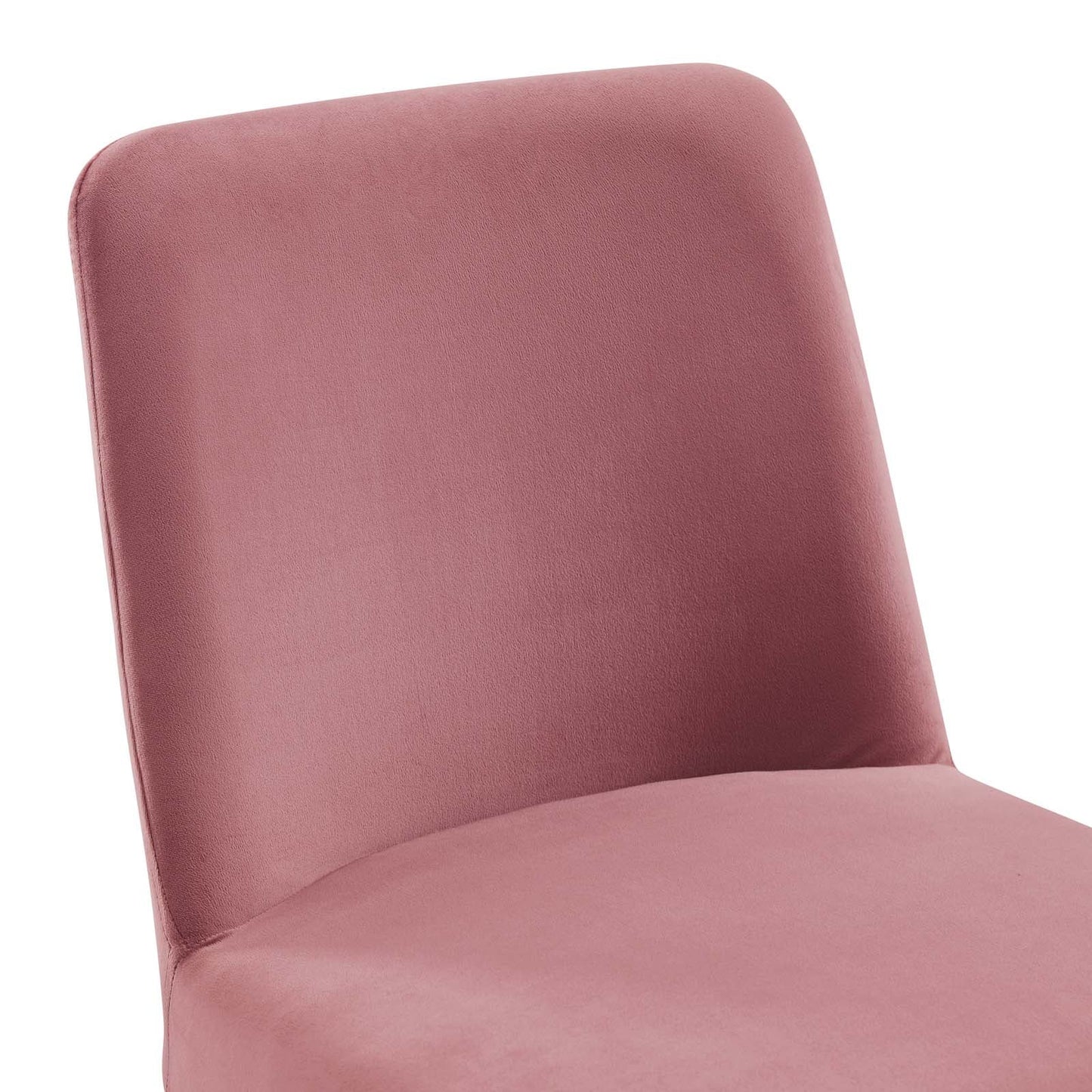Amplify Sled Base Performance Velvet Dining Side Chair Gold Dusty Rose EEI-3810-GLD-DUS