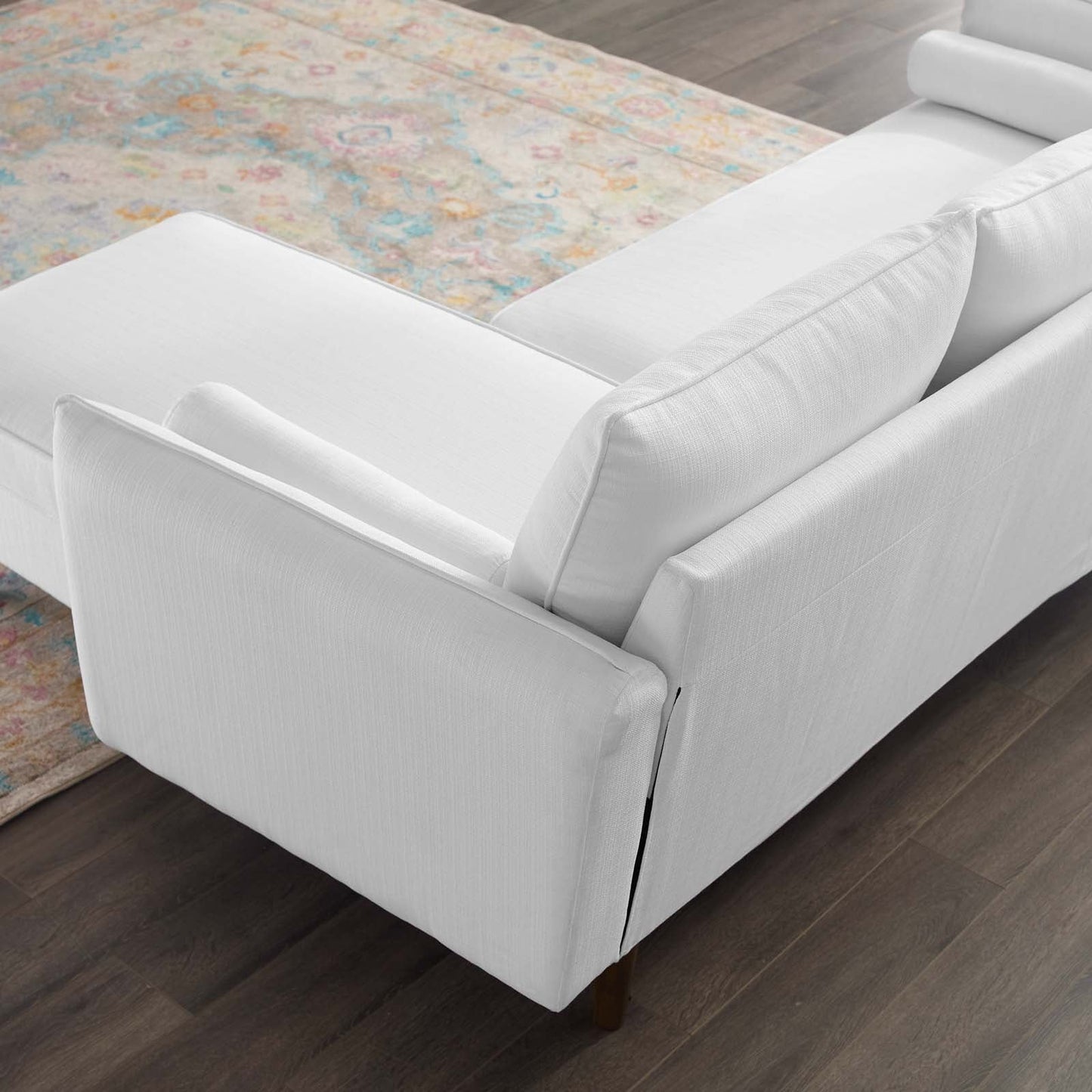 Revive Upholstered Right or Left Sectional Sofa White EEI-3867-WHI