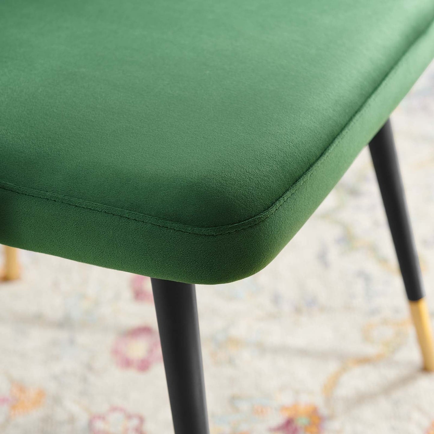 Adorn Tufted Performance Velvet Dining Side Chair Emerald EEI-3907-EME