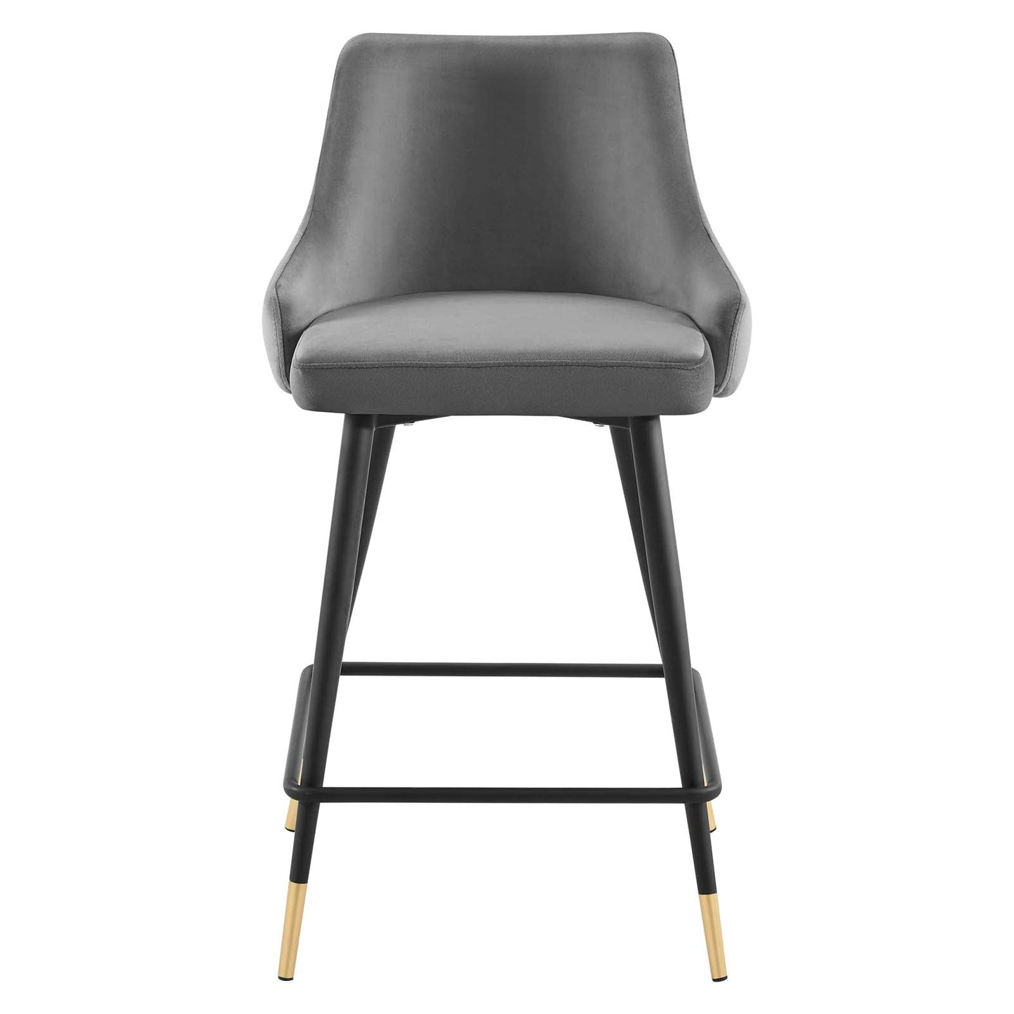 Adorn Performance Velvet Counter Stool Gray EEI-3908-GRY