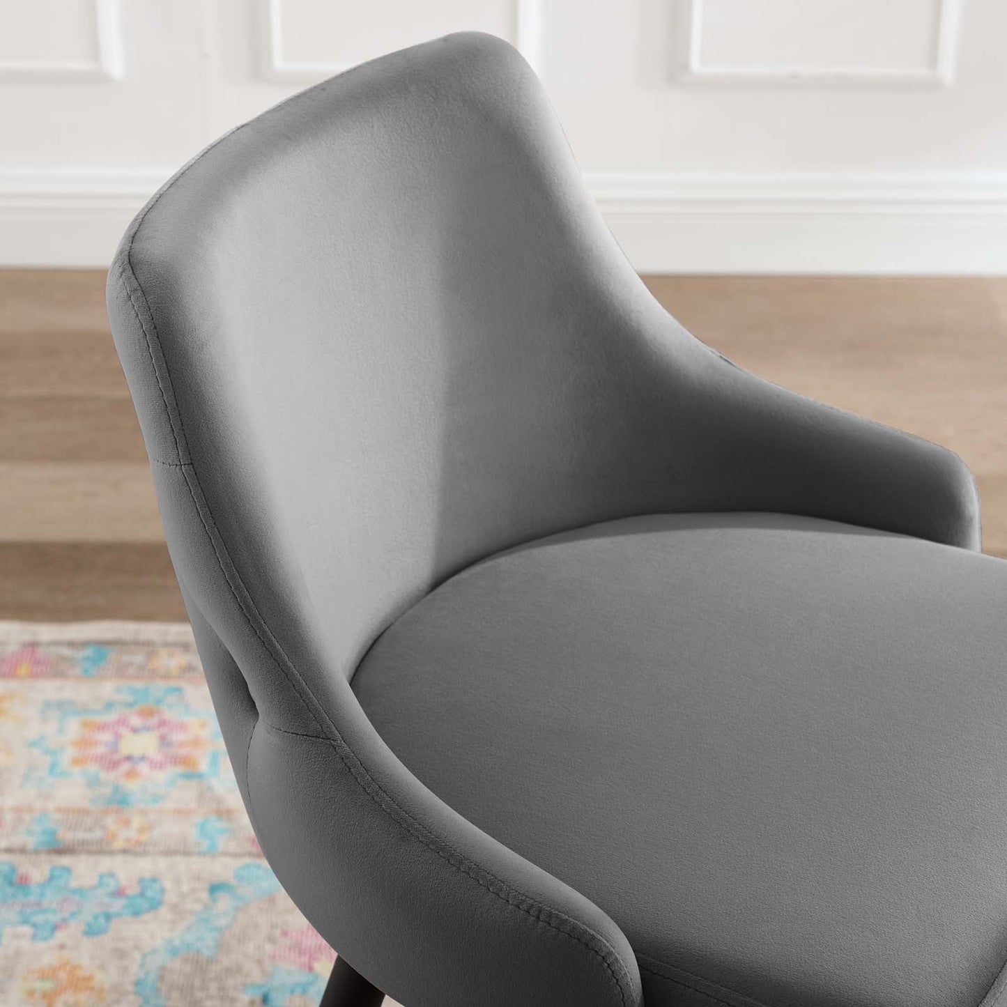 Adorn Performance Velvet Counter Stool Gray EEI-3908-GRY