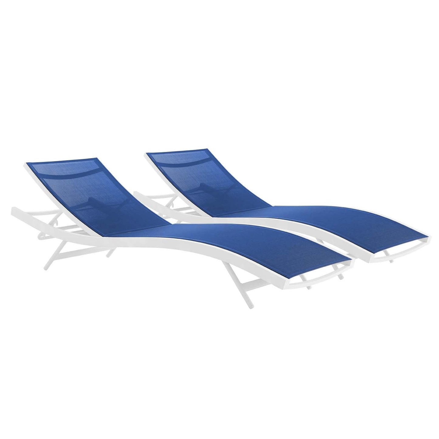 Glimpse Outdoor Patio Mesh Chaise Lounge Chair and Set Options