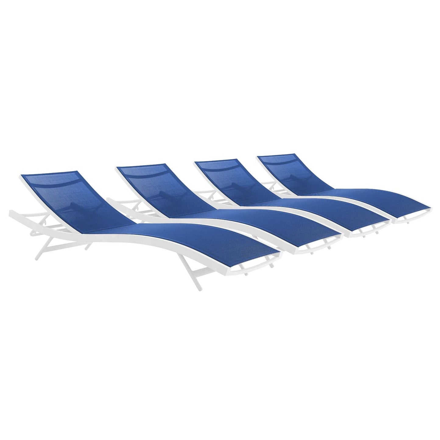 Glimpse Outdoor Patio Mesh Chaise Lounge Chair and Set Options