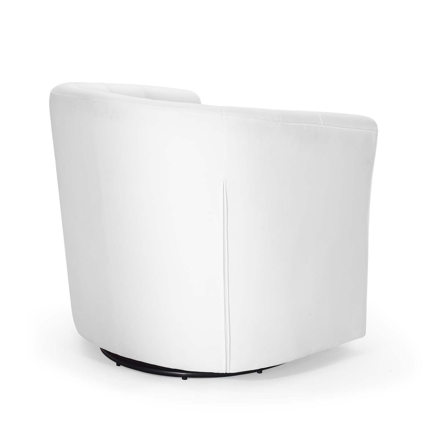 Prospect Tufted Performance Velvet Swivel Armchair White EEI-4138-WHI