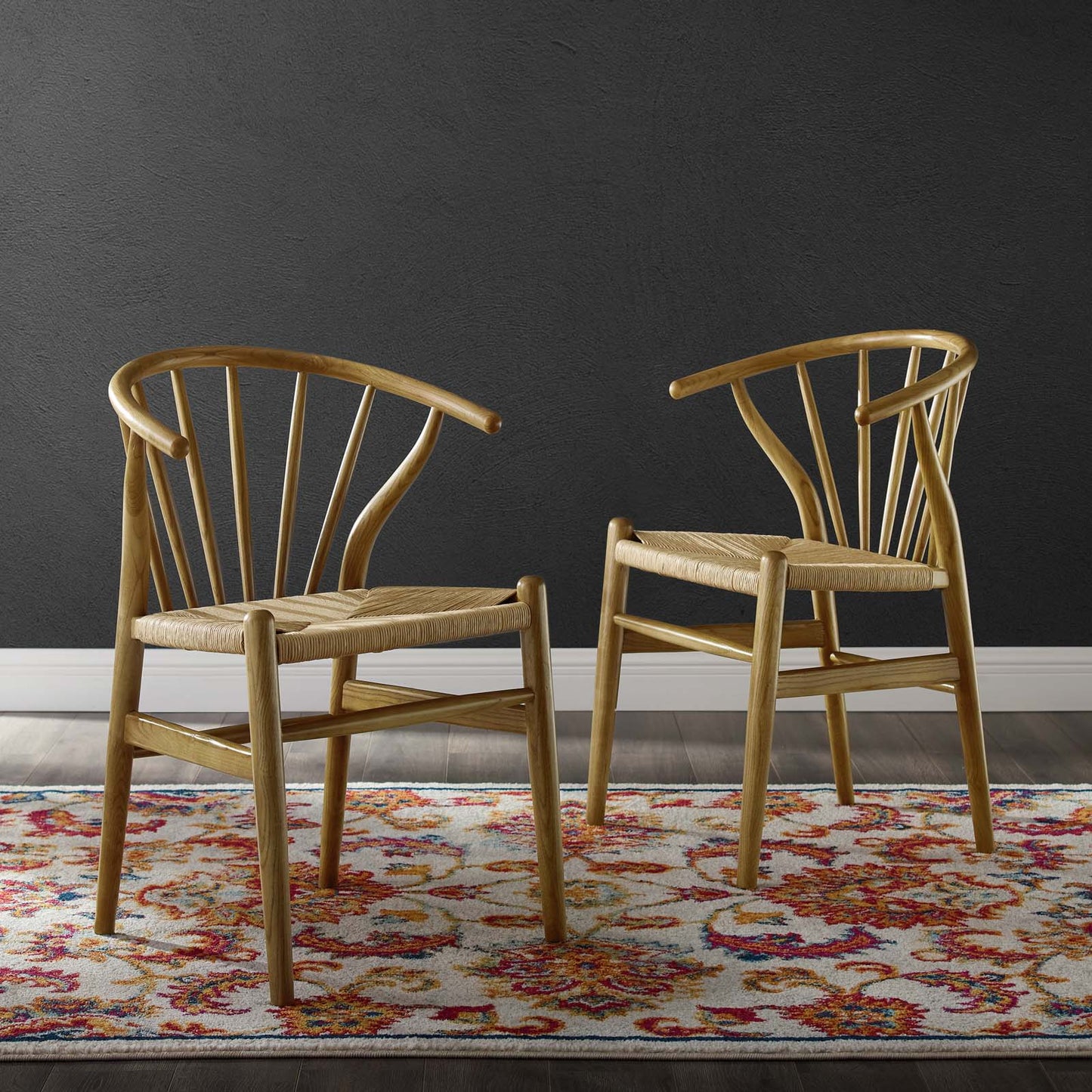 Flourish Spindle Wood Dining Side Chair Set of 2 and Single Options