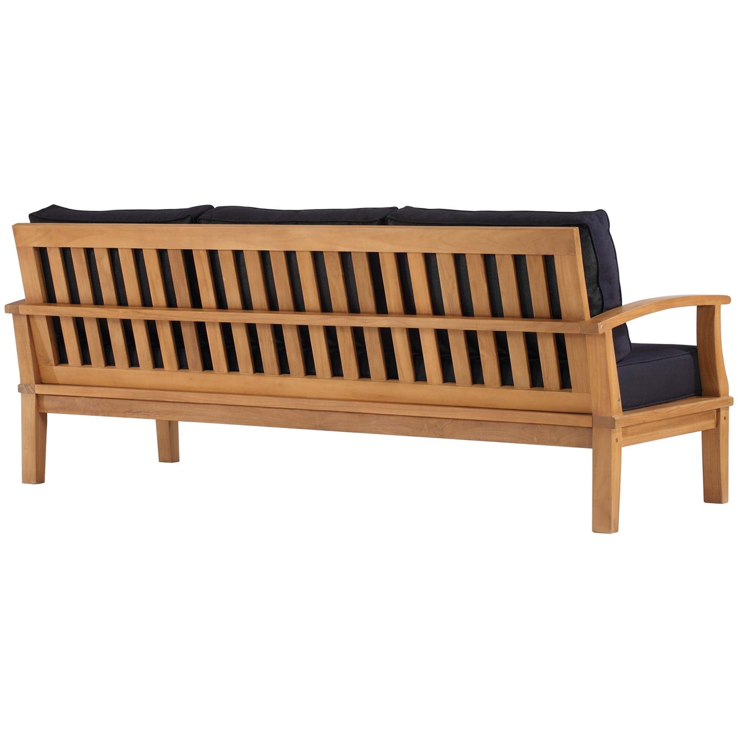Marina Outdoor Patio Teak Sofa by Modway EEI-4176-NAT-NAV