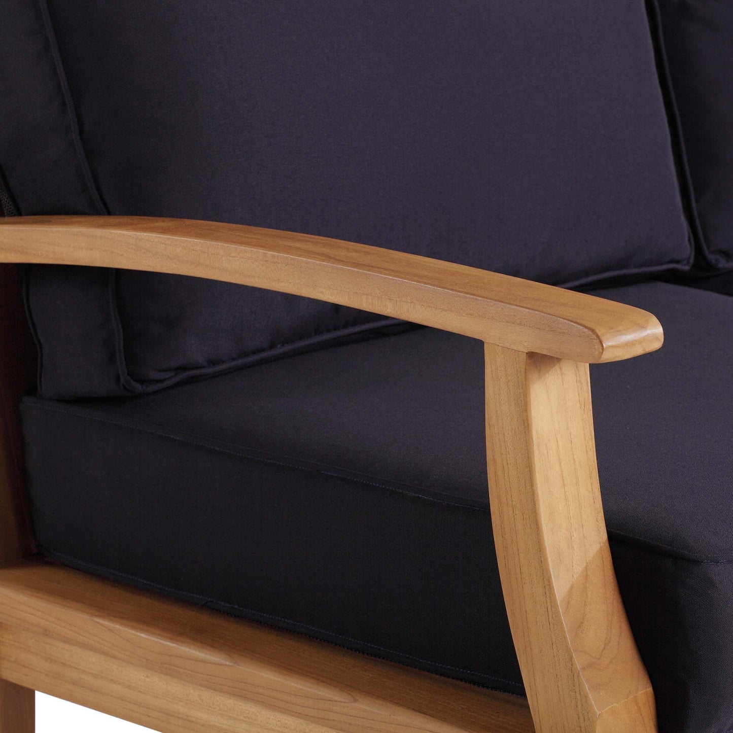 Marina Outdoor Patio Teak Sofa by Modway EEI-4176-NAT-NAV