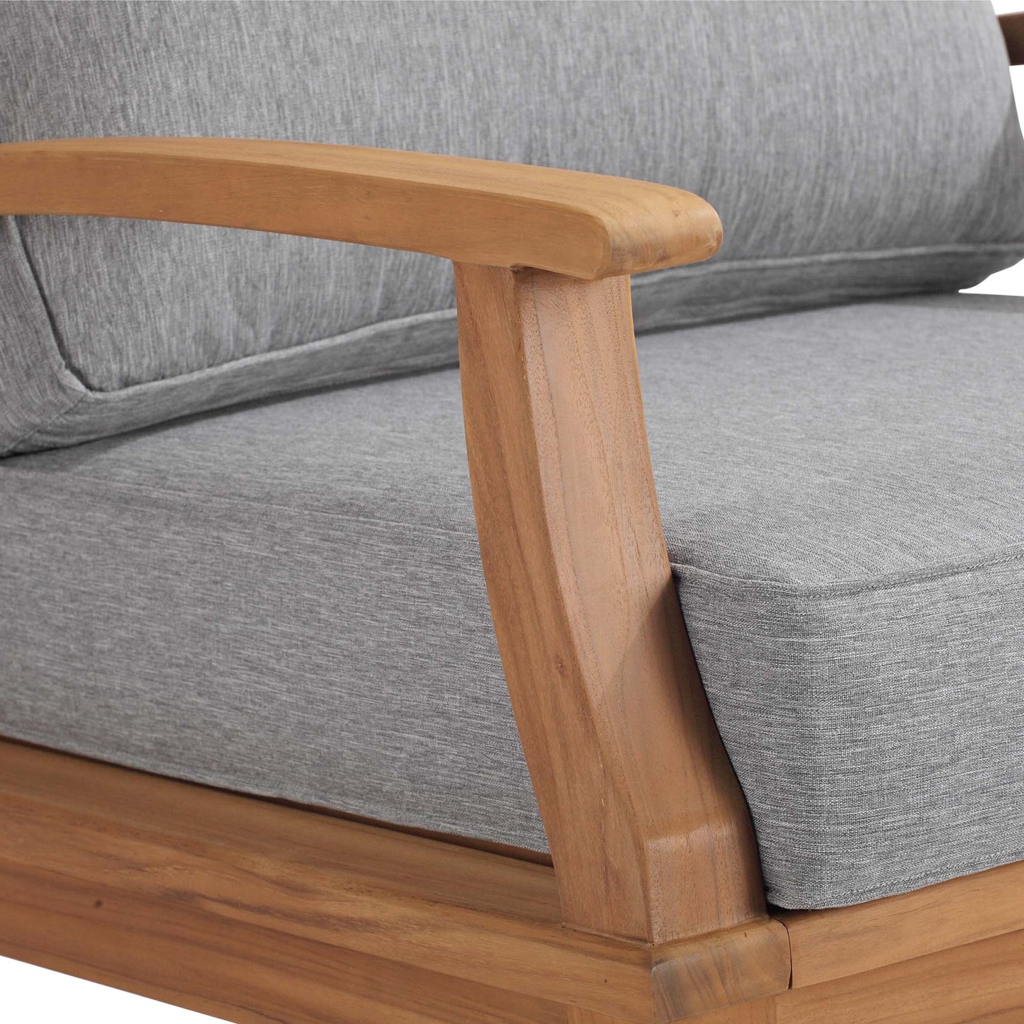 Marina Outdoor Patio Teak Rocking Chair by Modway EEI-4177-NAT-GRY