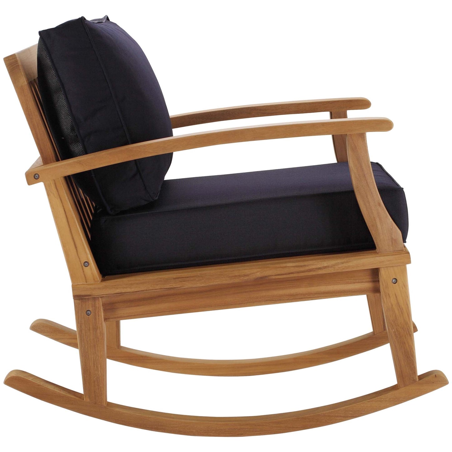 Marina Outdoor Patio Teak Rocking Chair by Modway EEI-4177-NAT-NAV