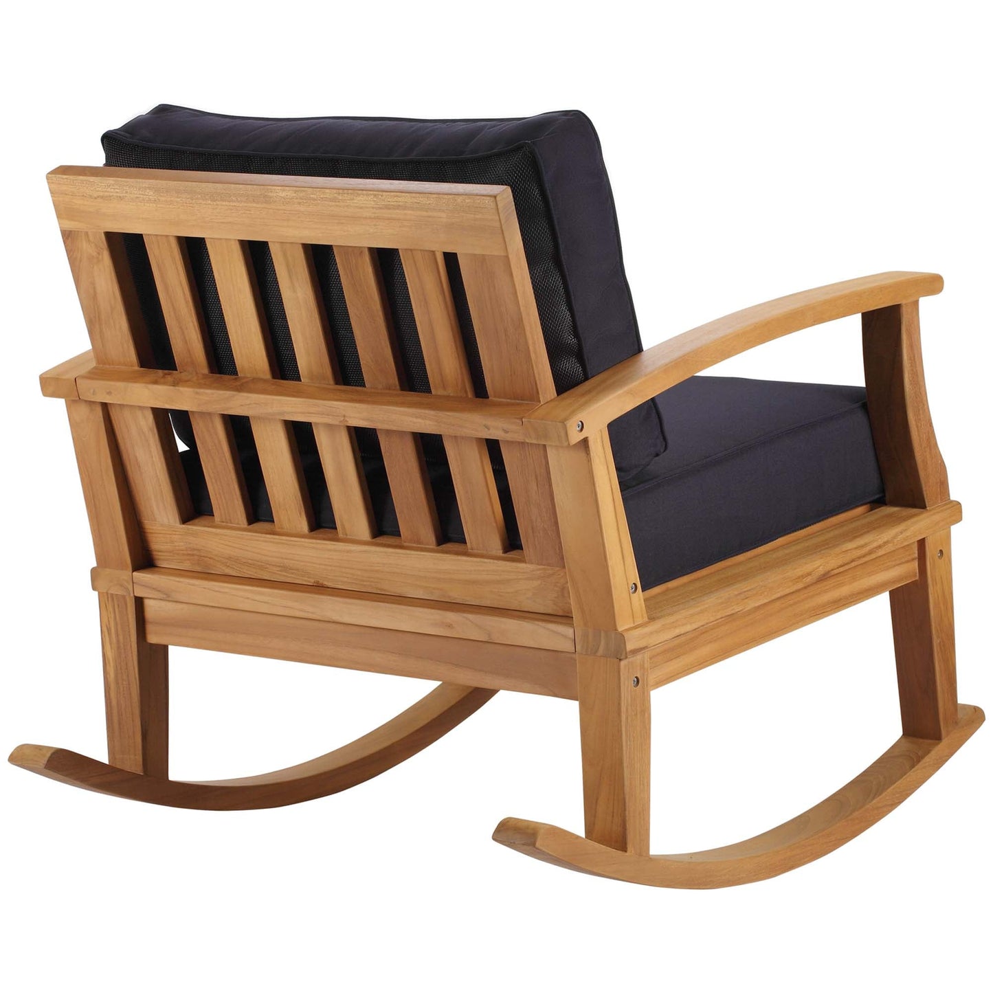 Marina Outdoor Patio Teak Rocking Chair by Modway EEI-4177-NAT-NAV