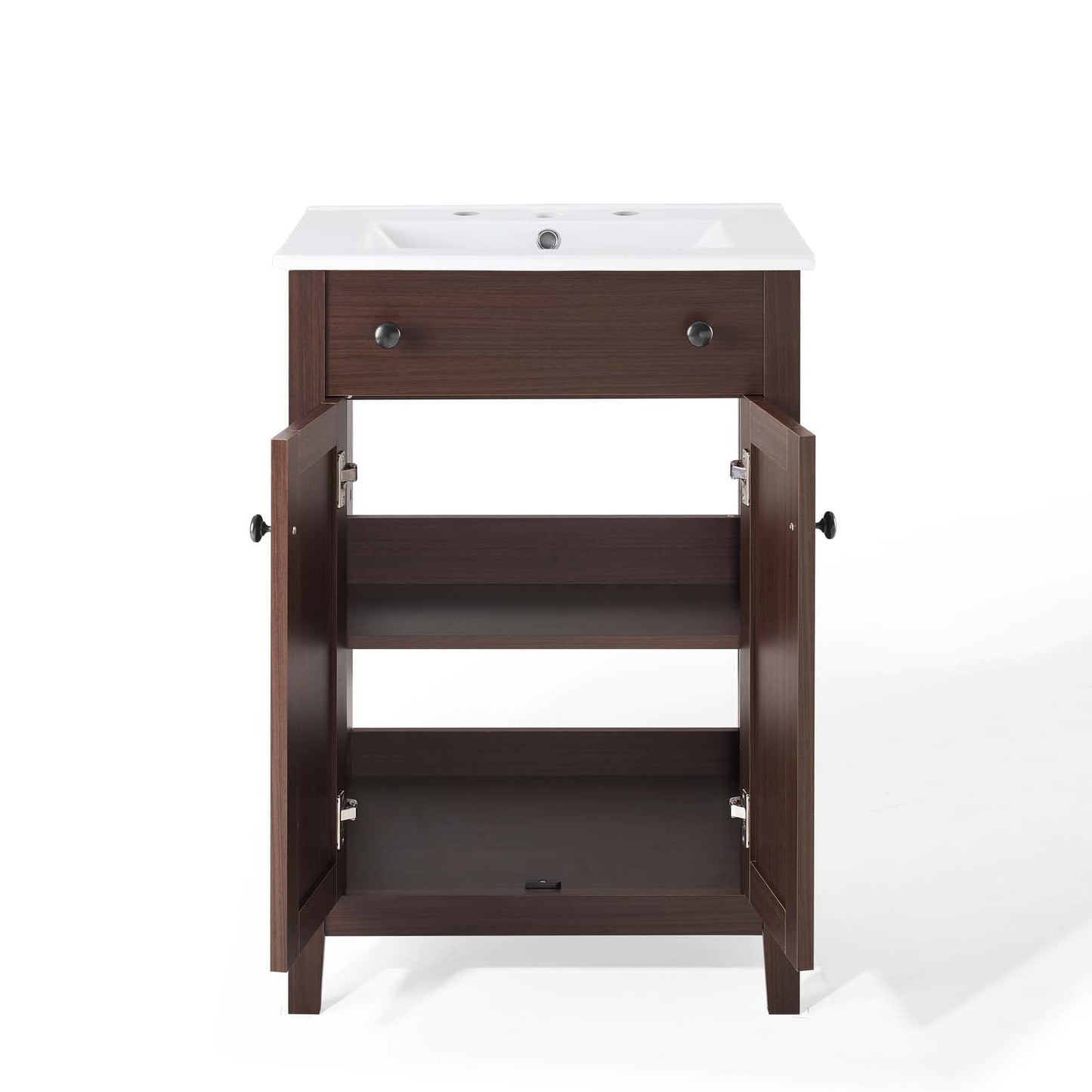 Nantucket 24" Bathroom Vanity Walnut White EEI-4252-WAL-WHI