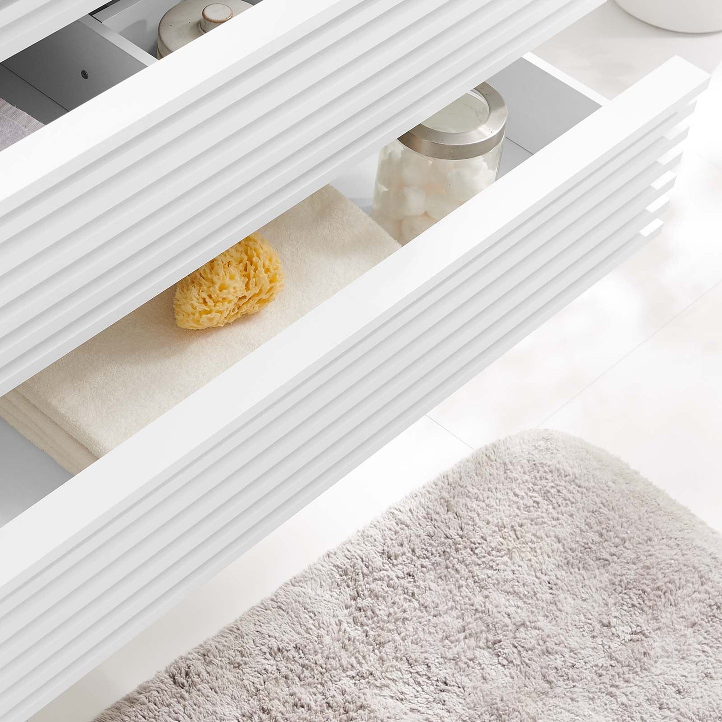 Render 36" Wall-Mount Bathroom Vanity Cabinet (Sink Basin Not Included) White EEI-4339-WHI