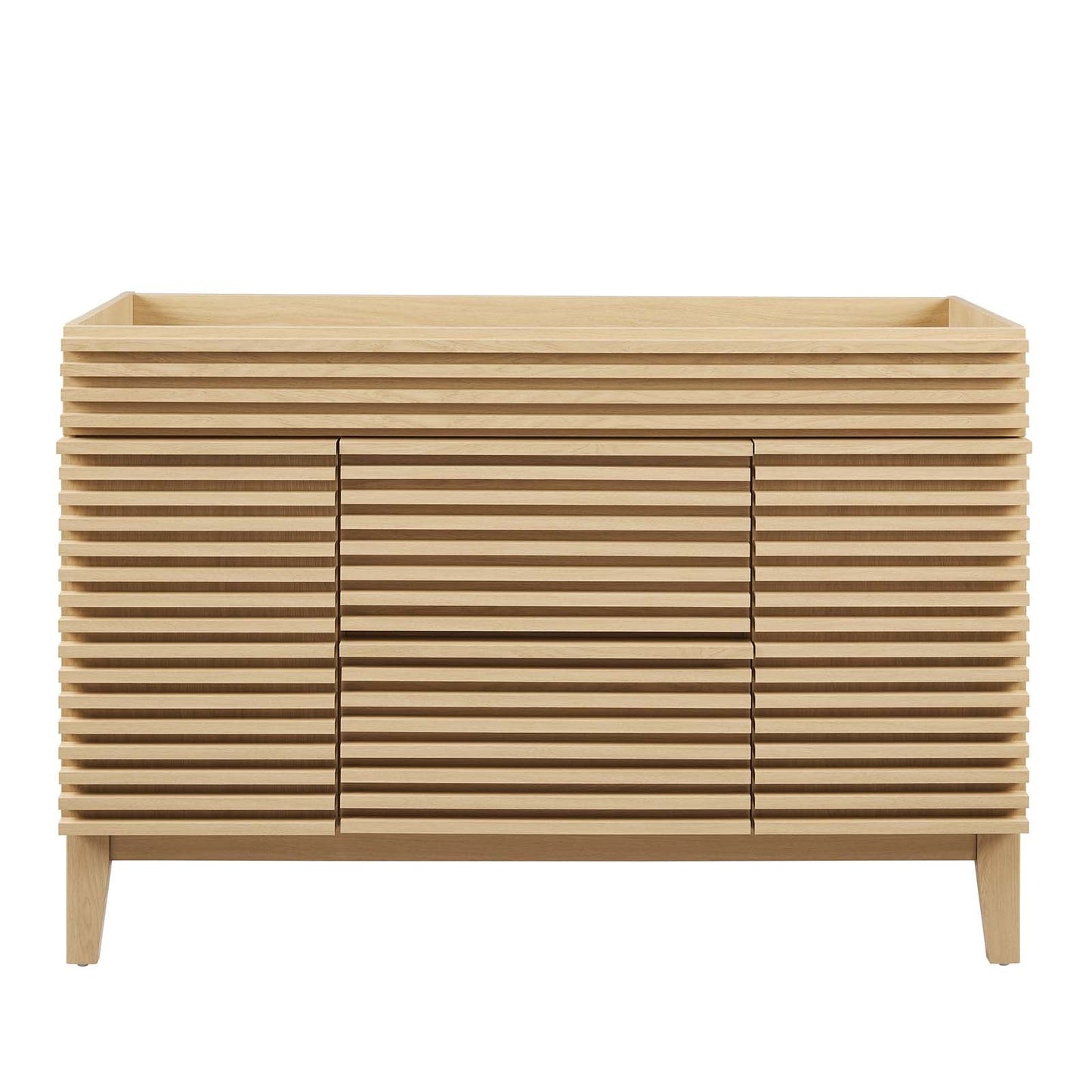 Render 48" Single Sink Compatible (not included) Bathroom Vanity Cabinet Oak EEI-4341-OAK