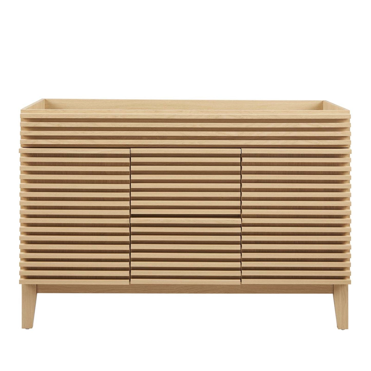 Render 48" Double Sink Compatible (Not Included) Bathroom Vanity Cabinet Oak EEI-4342-OAK