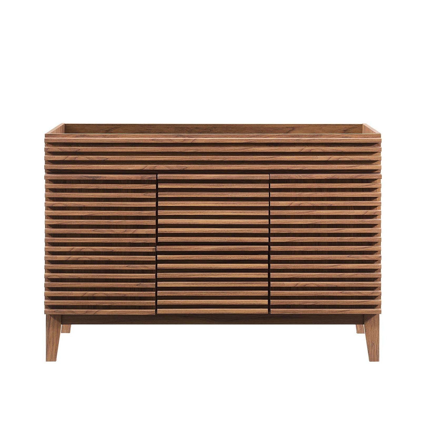 Render 48" Double Sink Compatible (Not Included) Bathroom Vanity Cabinet Walnut EEI-4342-WAL