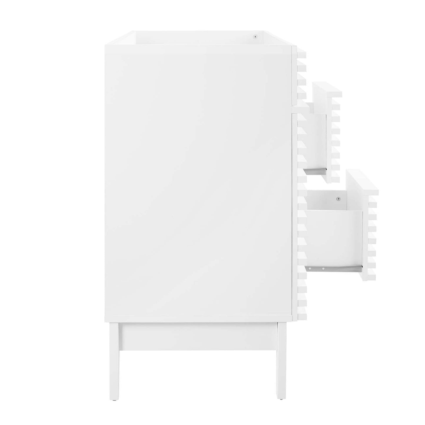 Render 48" Double Sink Compatible (Not Included) Bathroom Vanity Cabinet White EEI-4342-WHI