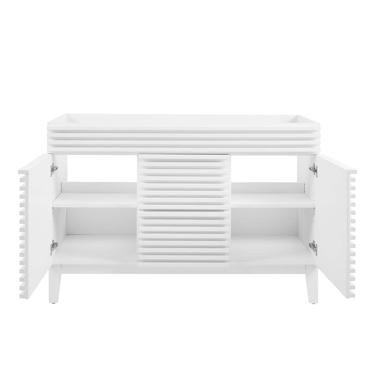 Render 48" Double Sink Compatible (Not Included) Bathroom Vanity Cabinet White EEI-4342-WHI