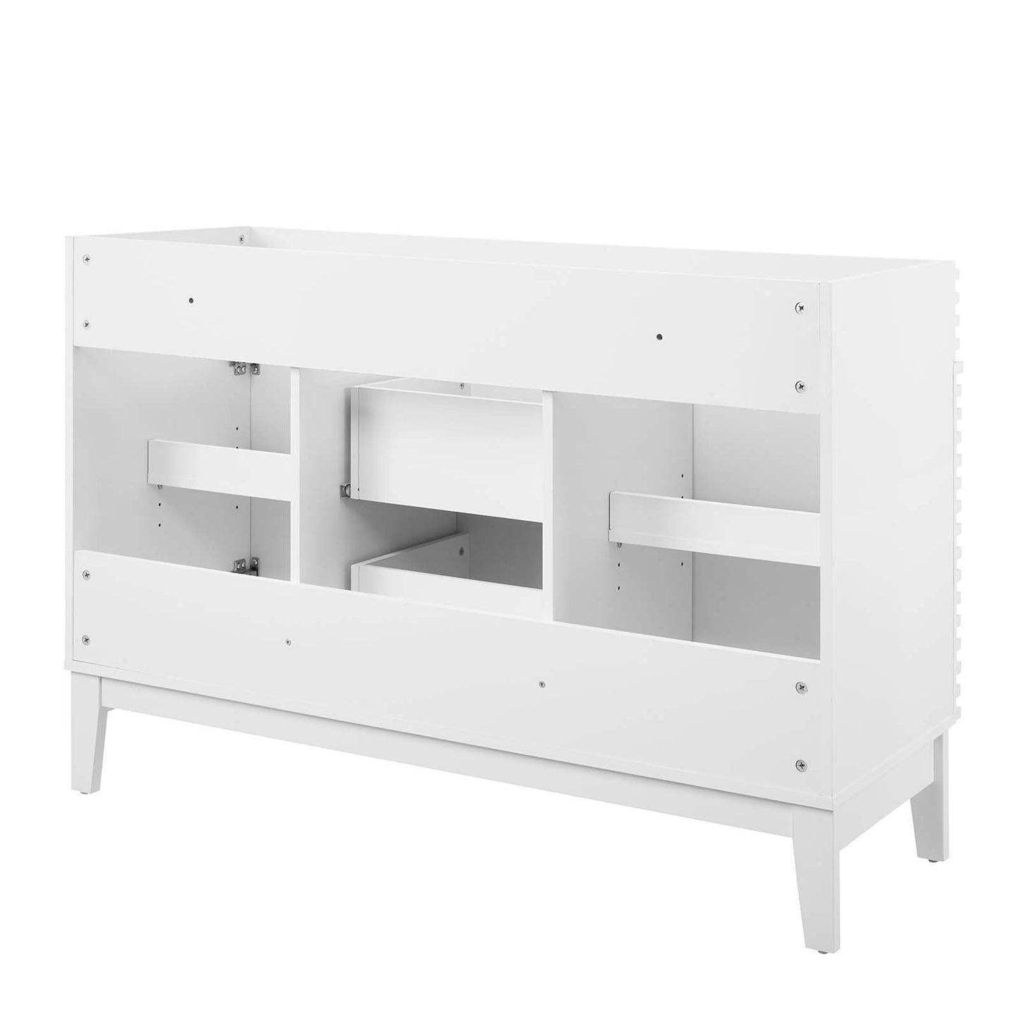 Render 48" Double Sink Compatible (Not Included) Bathroom Vanity Cabinet White EEI-4342-WHI