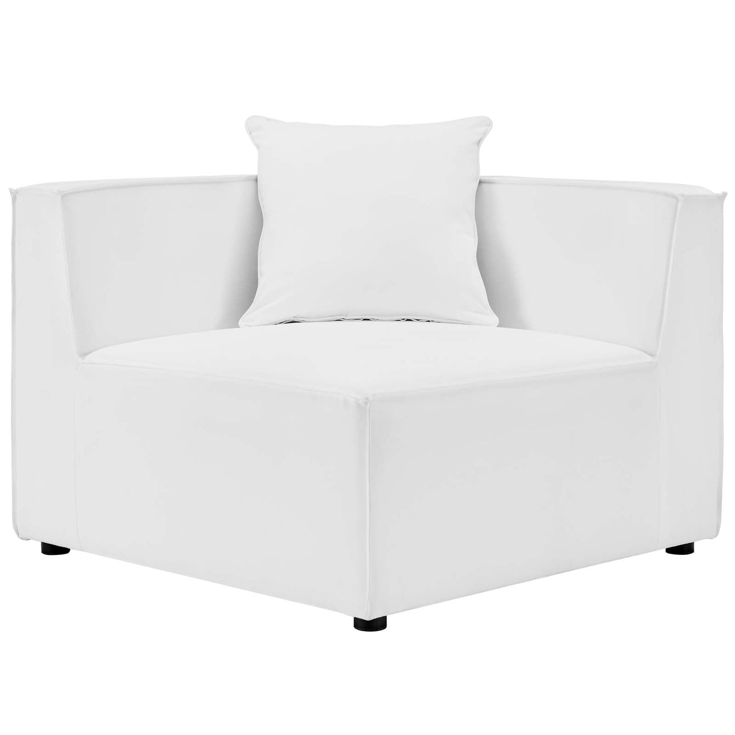 Saybrook Outdoor Patio Upholstered 10-Piece Sectional Sofa White EEI-4389-WHI