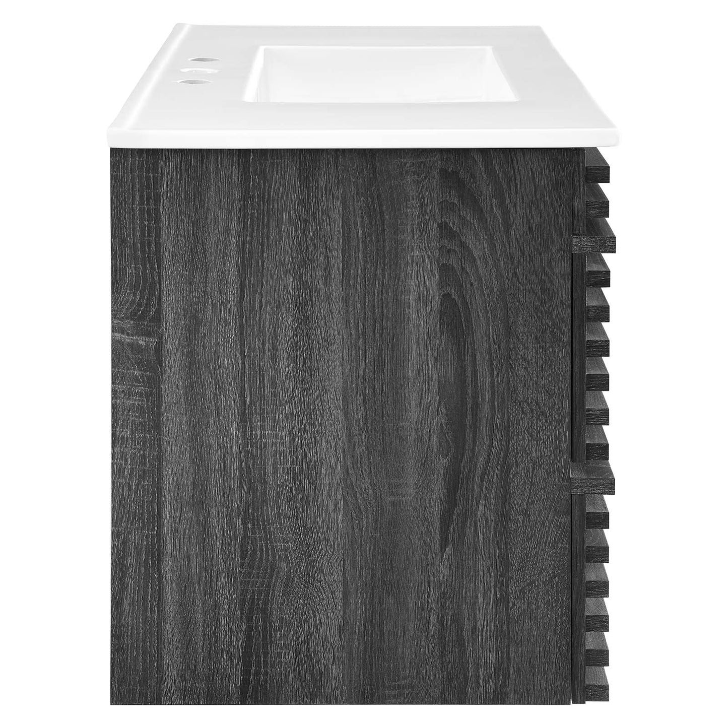 Render 36" Wall-Mount Bathroom Vanity Charcoal White EEI-4436-CHA-WHI
