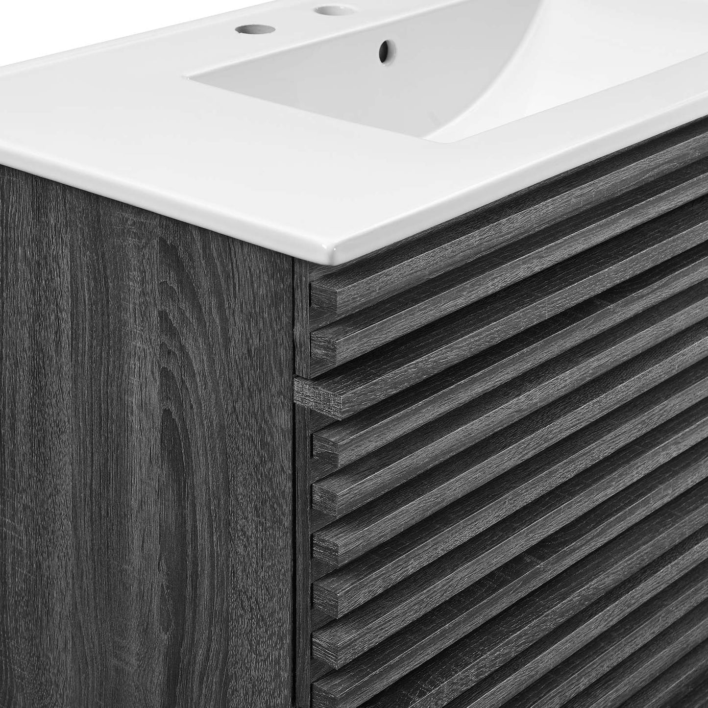 Render 36" Wall-Mount Bathroom Vanity Charcoal White EEI-4436-CHA-WHI