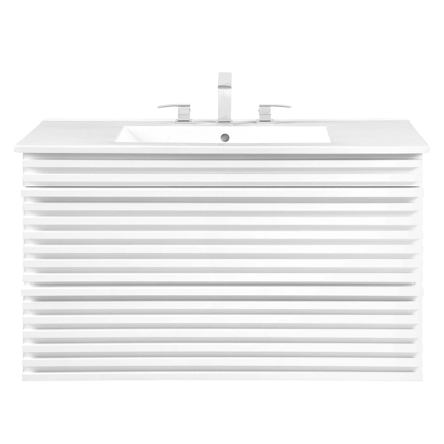 Render 36" Wall-Mount Bathroom Vanity White White EEI-4436-WHI-WHI