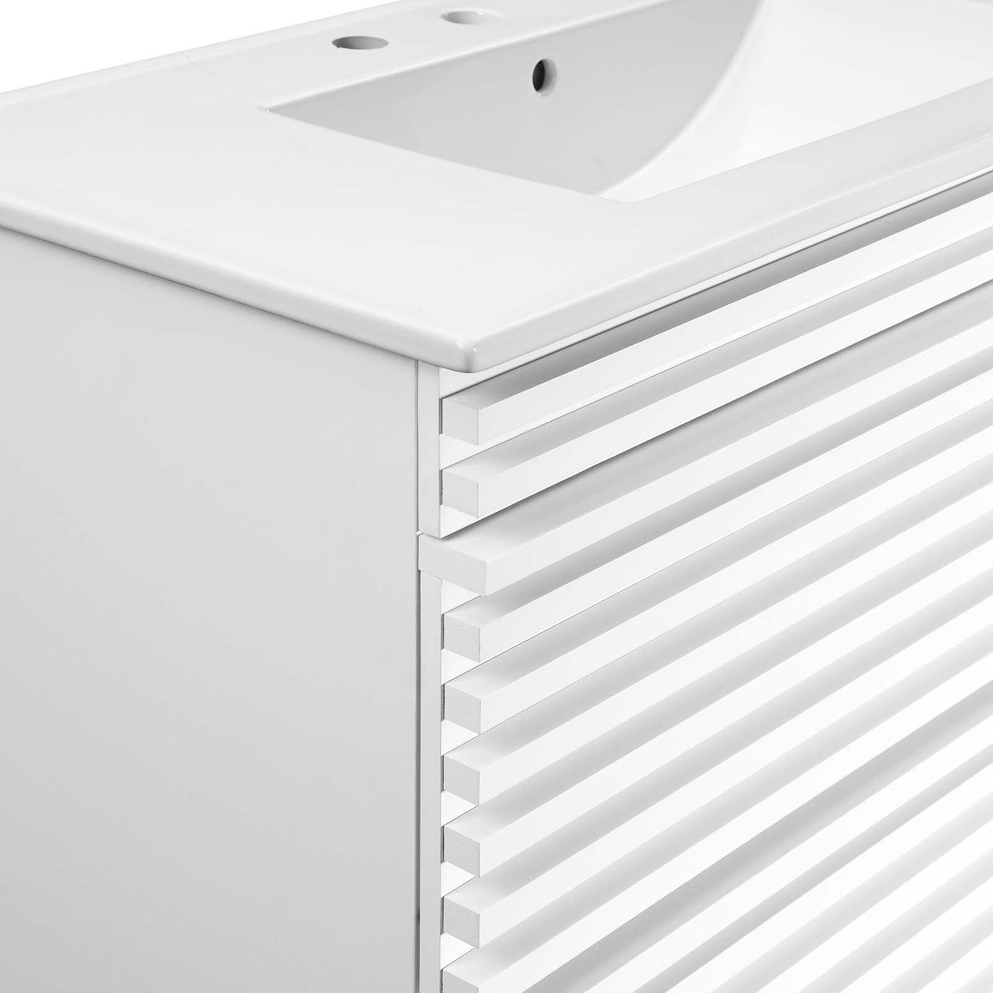 Render 36" Wall-Mount Bathroom Vanity White White EEI-4436-WHI-WHI