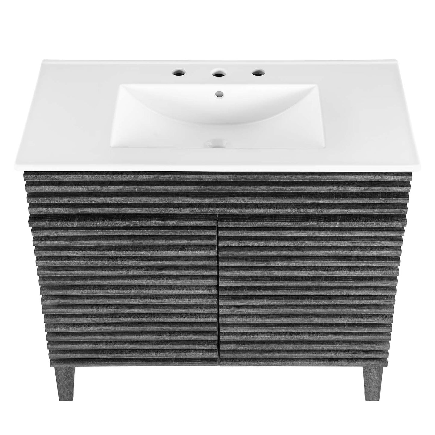 Render 36" Bathroom Vanity Charcoal White EEI-4437-CHA-WHI