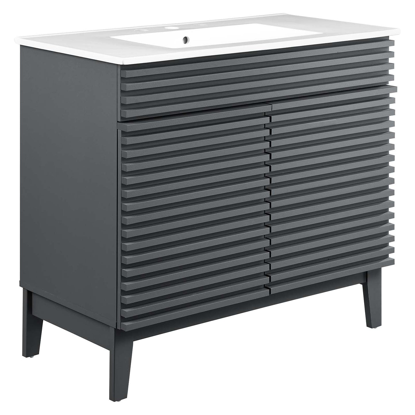 Render 36" Bathroom Vanity Gray White EEI-4437-GRY-WHI