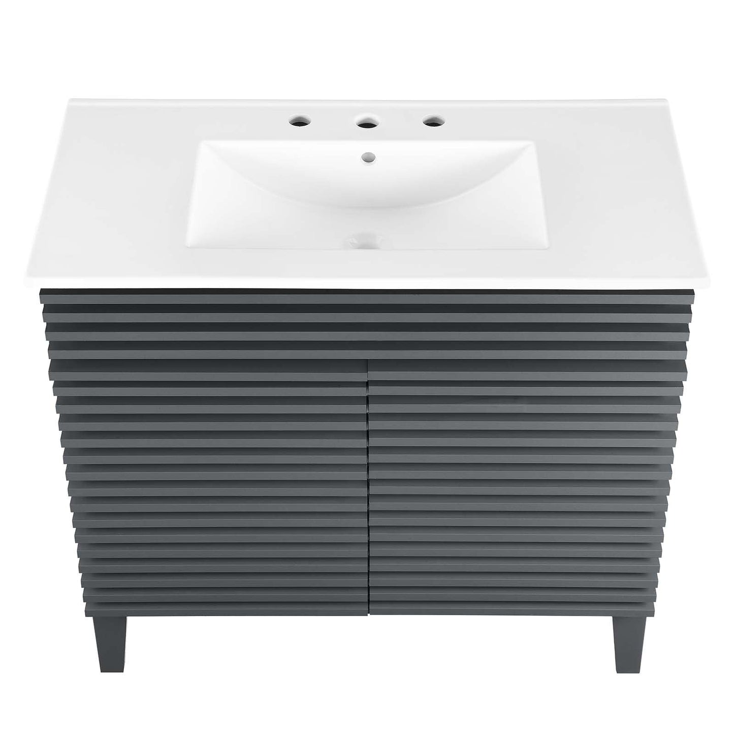 Render 36" Bathroom Vanity Gray White EEI-4437-GRY-WHI