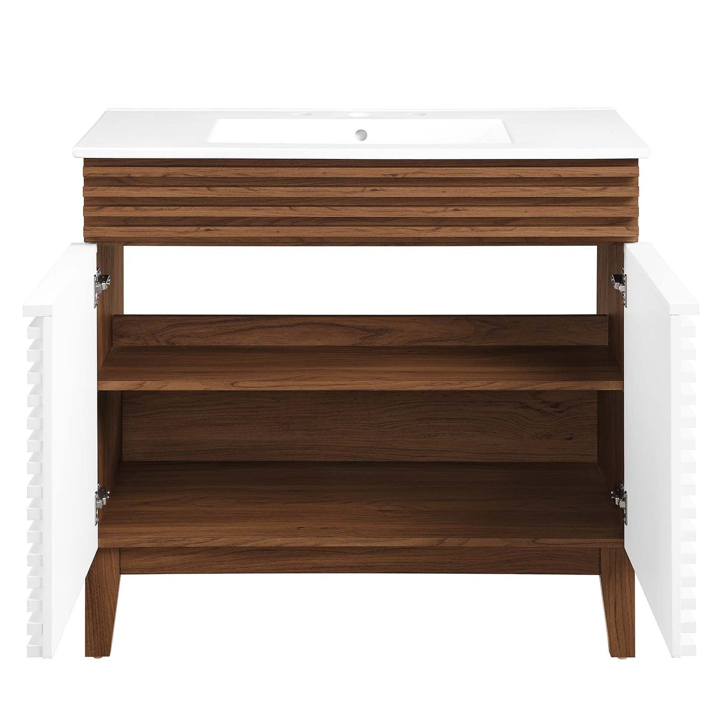 Render 36" Bathroom Vanity White Walnut White EEI-4437-WHI-WAL-WHI