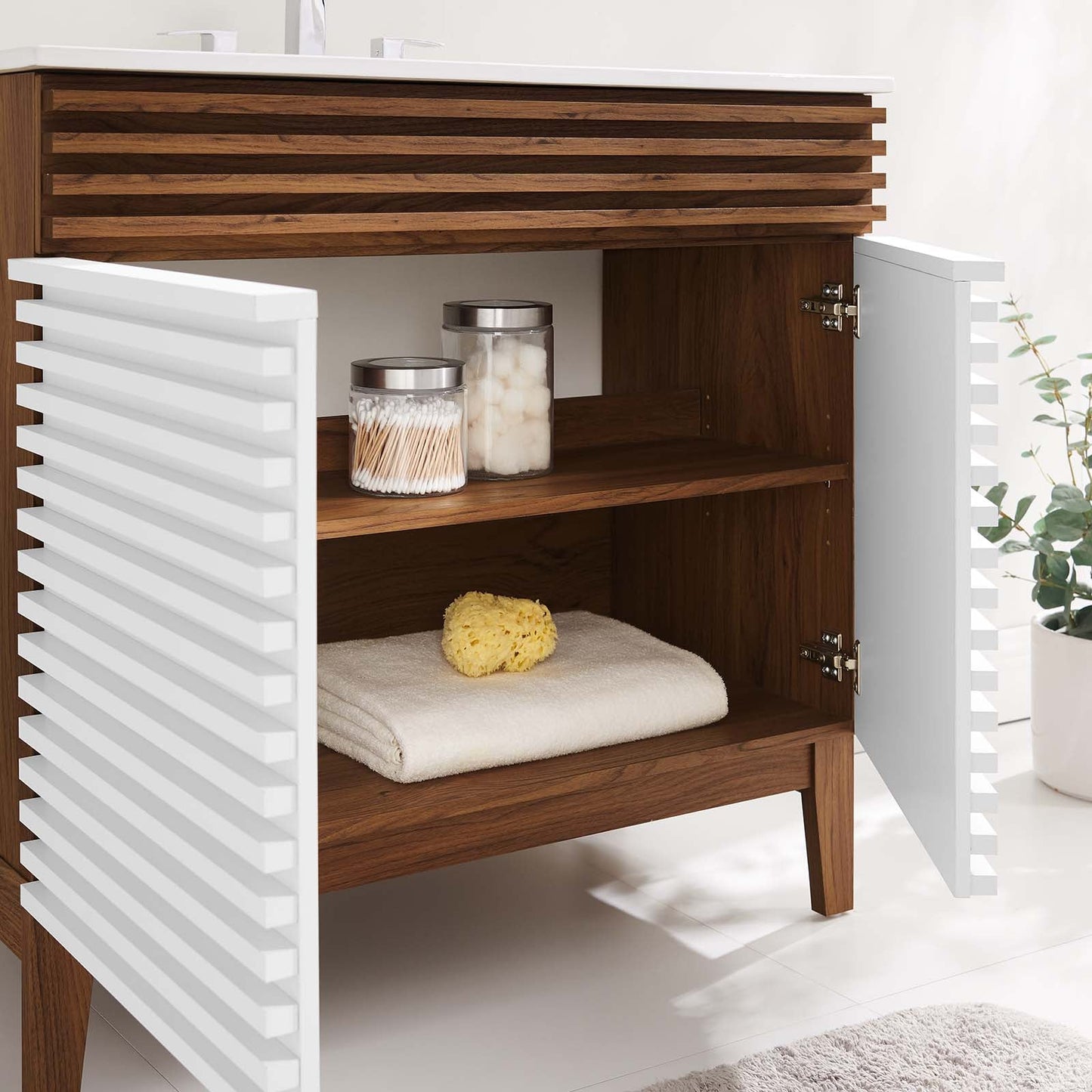 Render 36" Bathroom Vanity White Walnut White EEI-4437-WHI-WAL-WHI