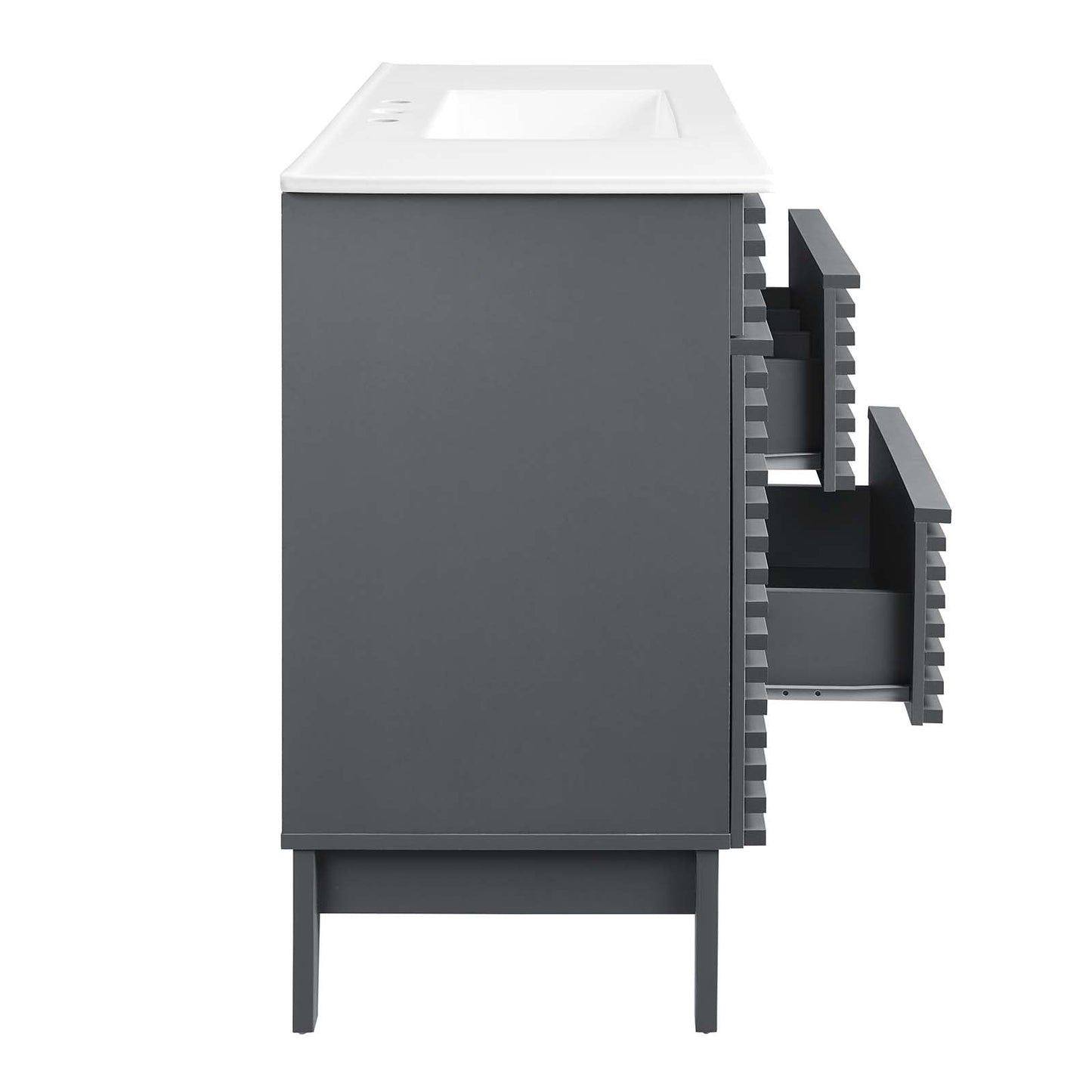 Render 48" Single Sink Bathroom Vanity Gray White EEI-4439-GRY-WHI