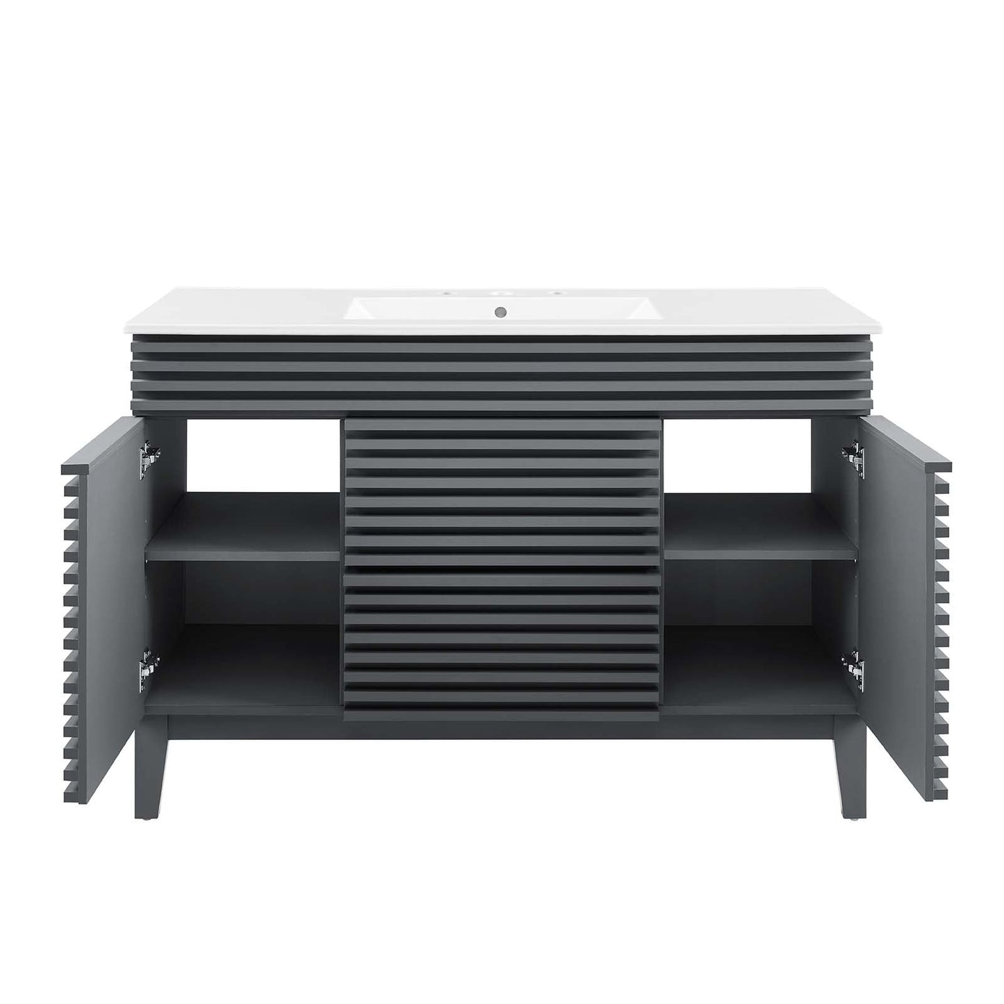 Render 48" Single Sink Bathroom Vanity Gray White EEI-4439-GRY-WHI