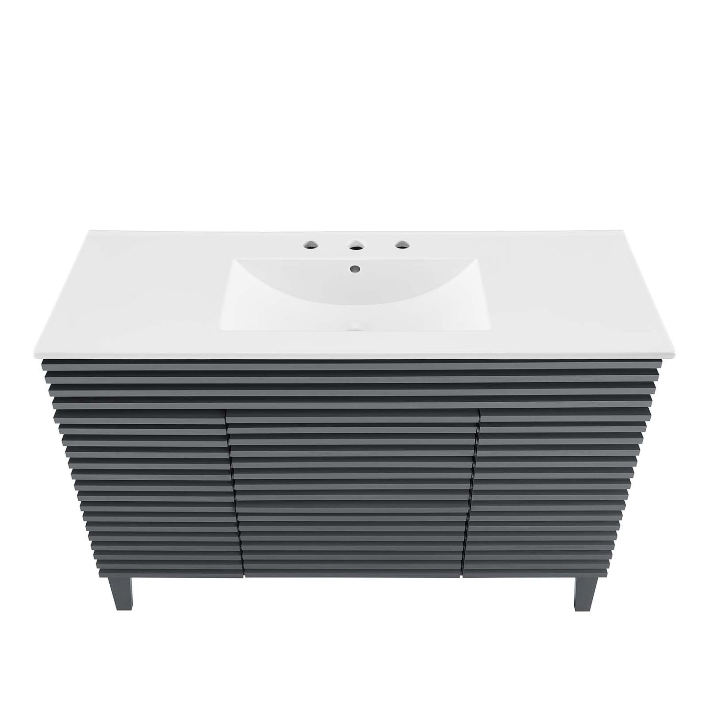 Render 48" Single Sink Bathroom Vanity Gray White EEI-4439-GRY-WHI