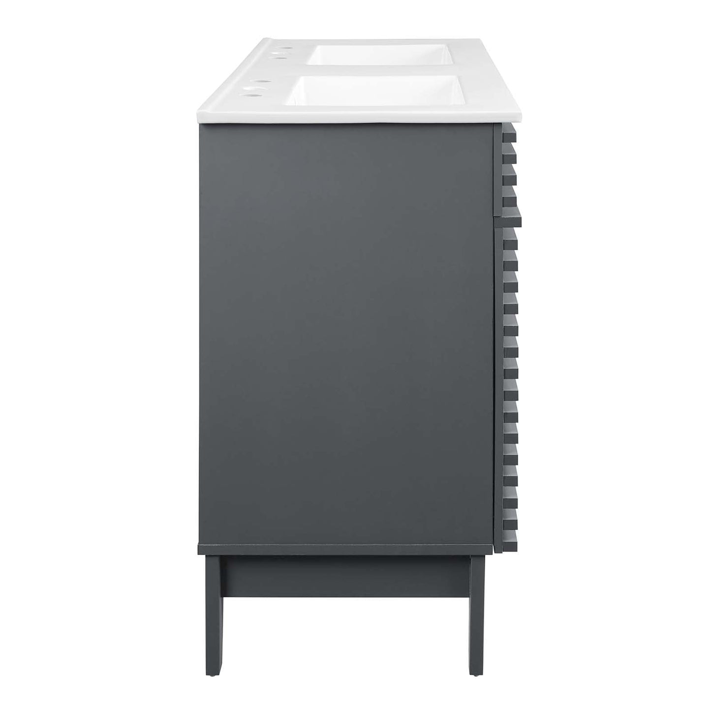 Render 48" Double Sink Bathroom Vanity Gray White EEI-4441-GRY-WHI