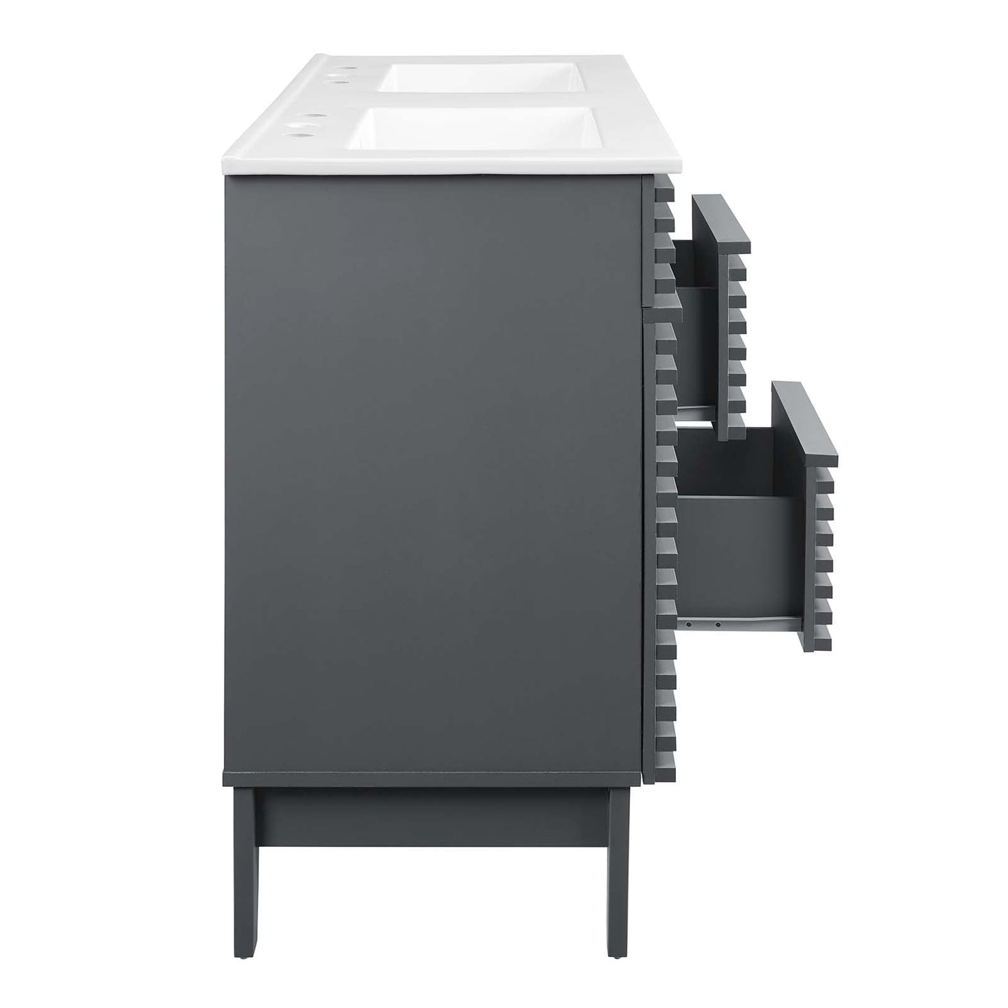 Render 48" Double Sink Bathroom Vanity Gray White EEI-4441-GRY-WHI