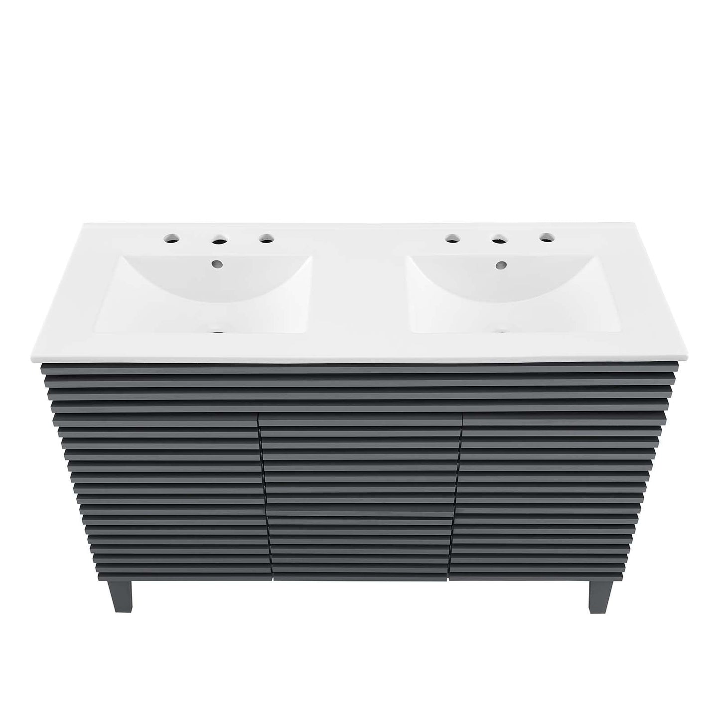 Render 48" Double Sink Bathroom Vanity Gray White EEI-4441-GRY-WHI