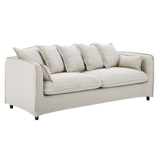 Avalon Slipcover Fabric Sofa Beige EEI-4449-BEI