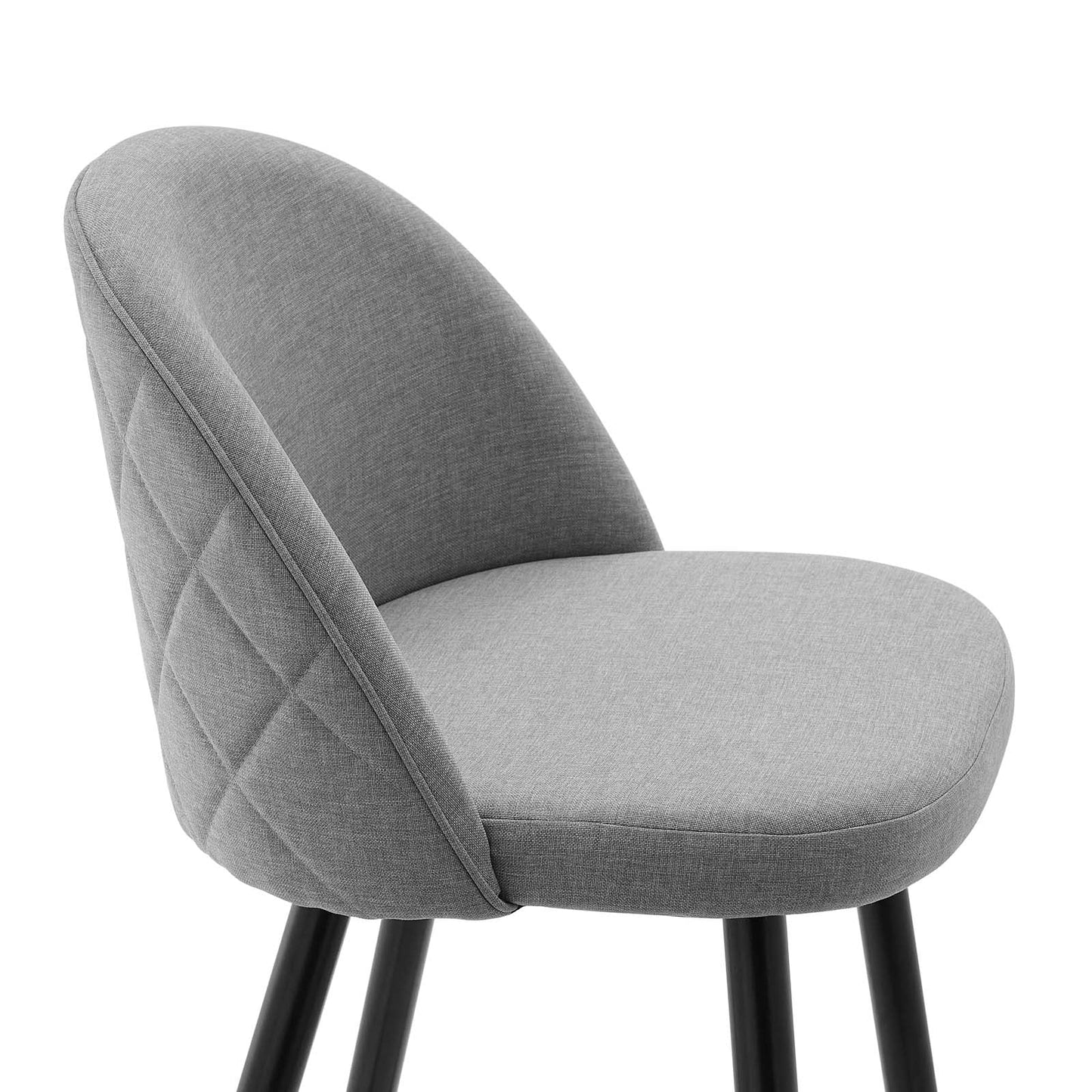 Cordial Fabric Counter Stools - Set of 2 Light Gray EEI-4528-LGR