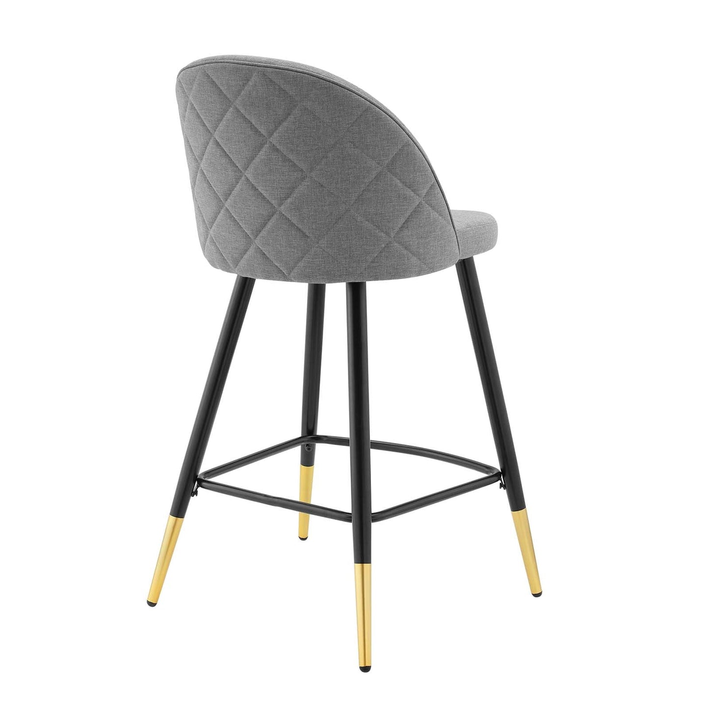Cordial Fabric Counter Stools - Set of 2 Light Gray EEI-4528-LGR