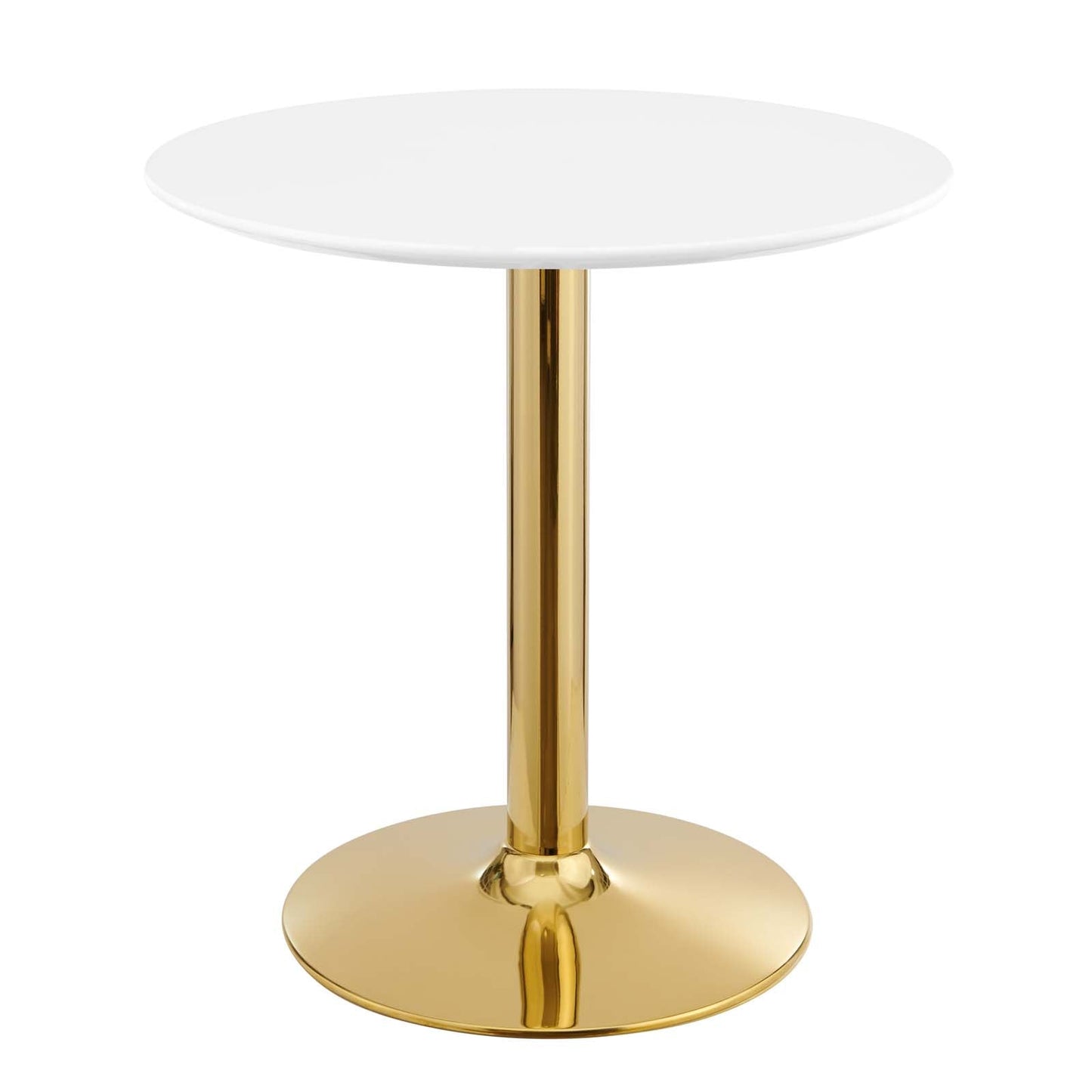 Verne 28" Artificial Marble Dining Table Gold