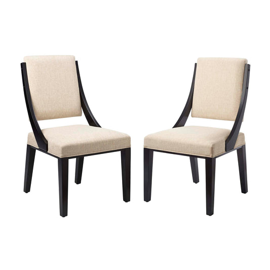 Cambridge Upholstered Fabric Dining Chairs Set of 2 by Modway EEI-4553-BEI