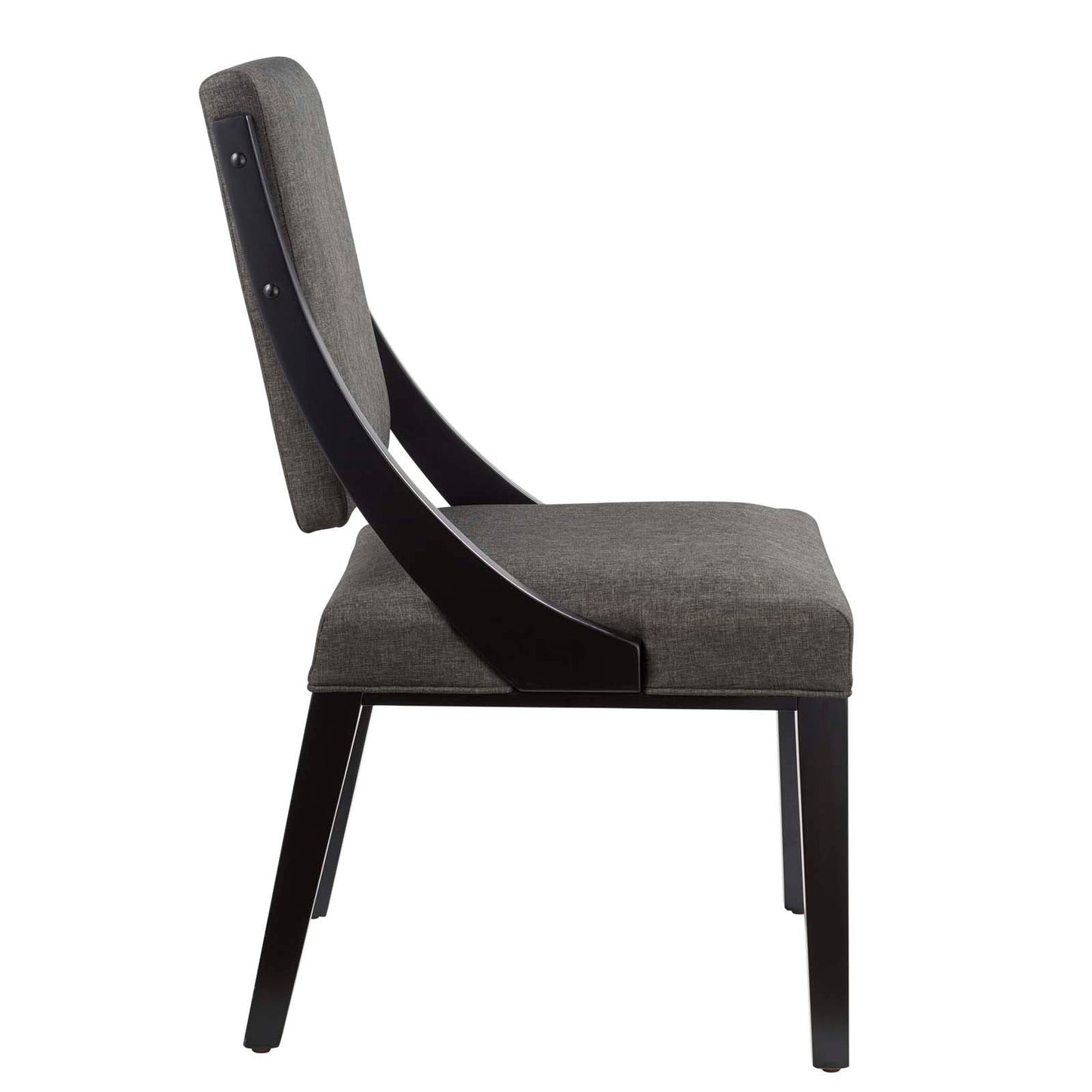 Cambridge Upholstered Fabric Dining Chairs - Set of 2 Gray EEI-4553-GRY