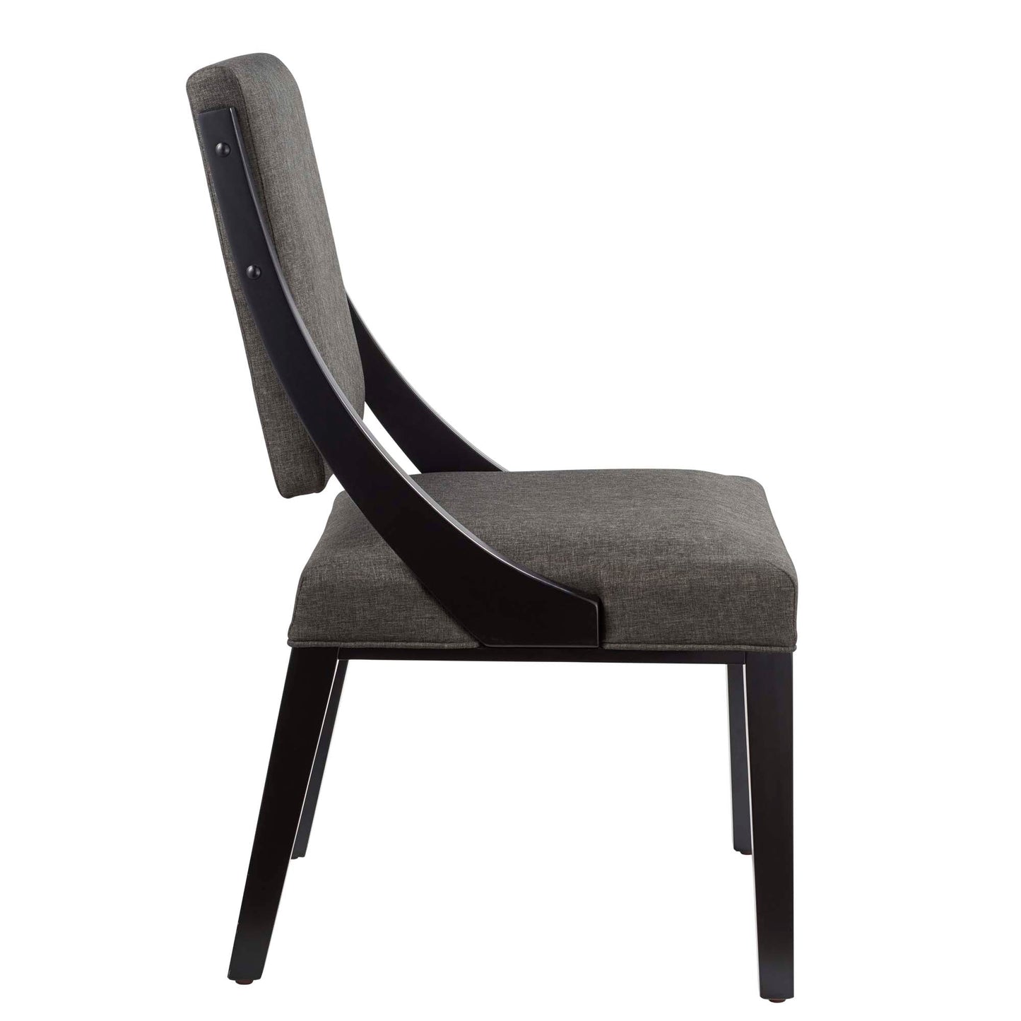 Cambridge Upholstered Fabric Dining Chairs Set of 2 by Modway EEI-4553-GRY