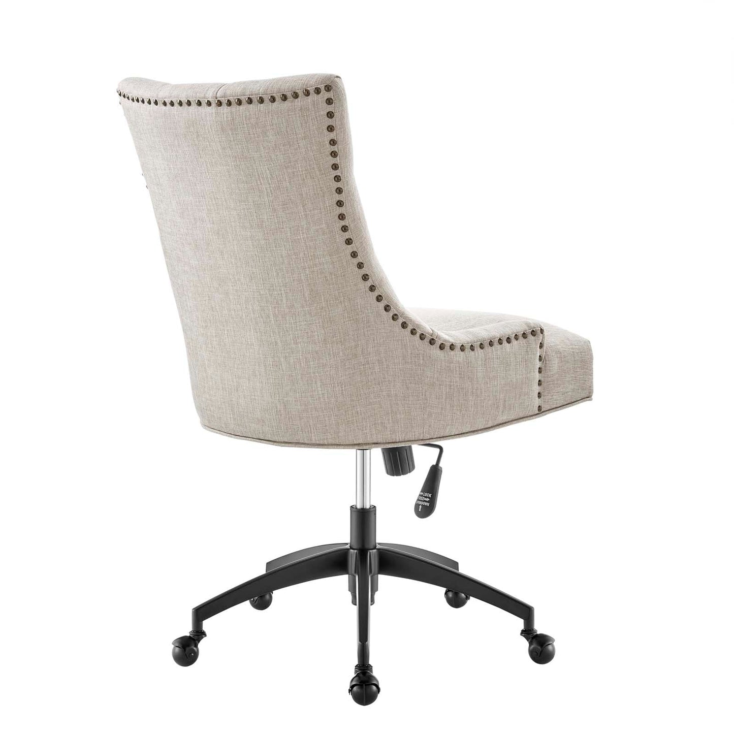 Regent Tufted Fabric Office Chair Black Beige EEI-4572-BLK-BEI