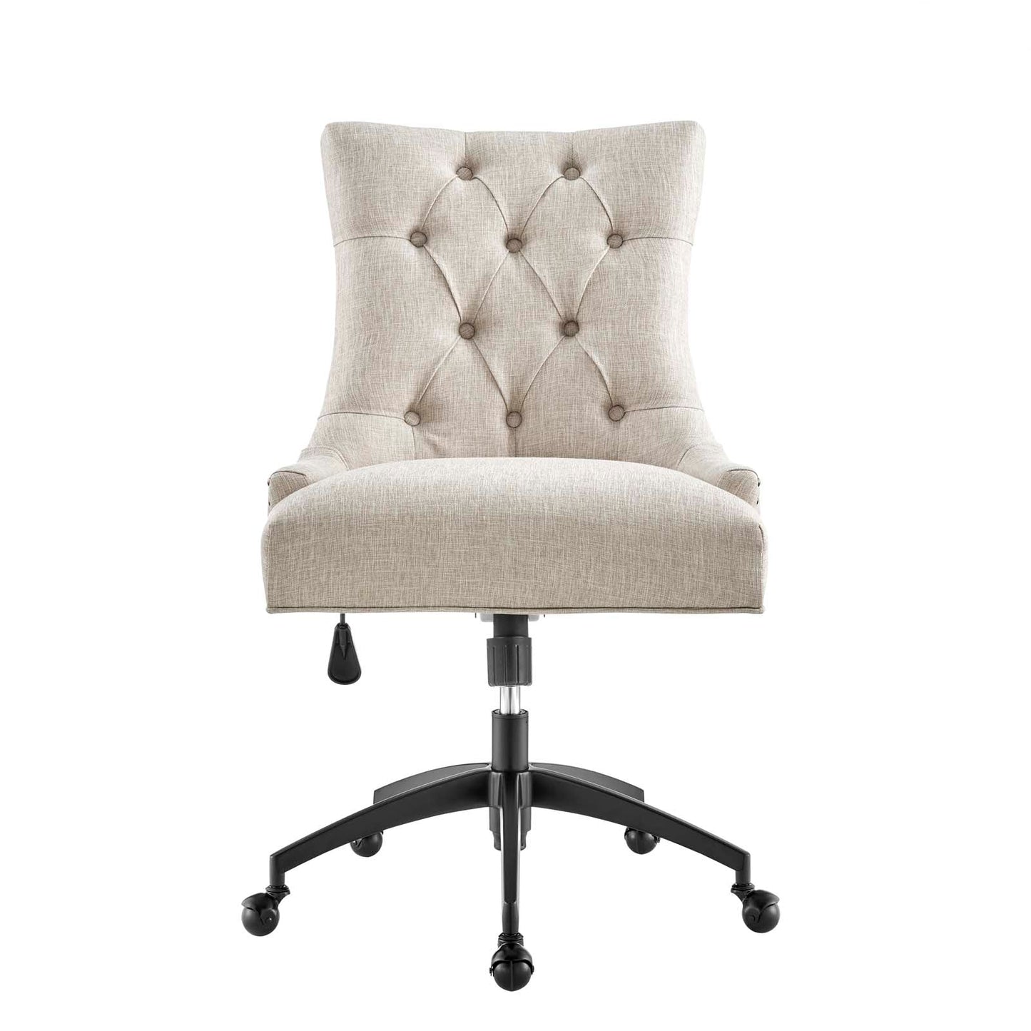 Regent Tufted Fabric Office Chair Black Beige EEI-4572-BLK-BEI