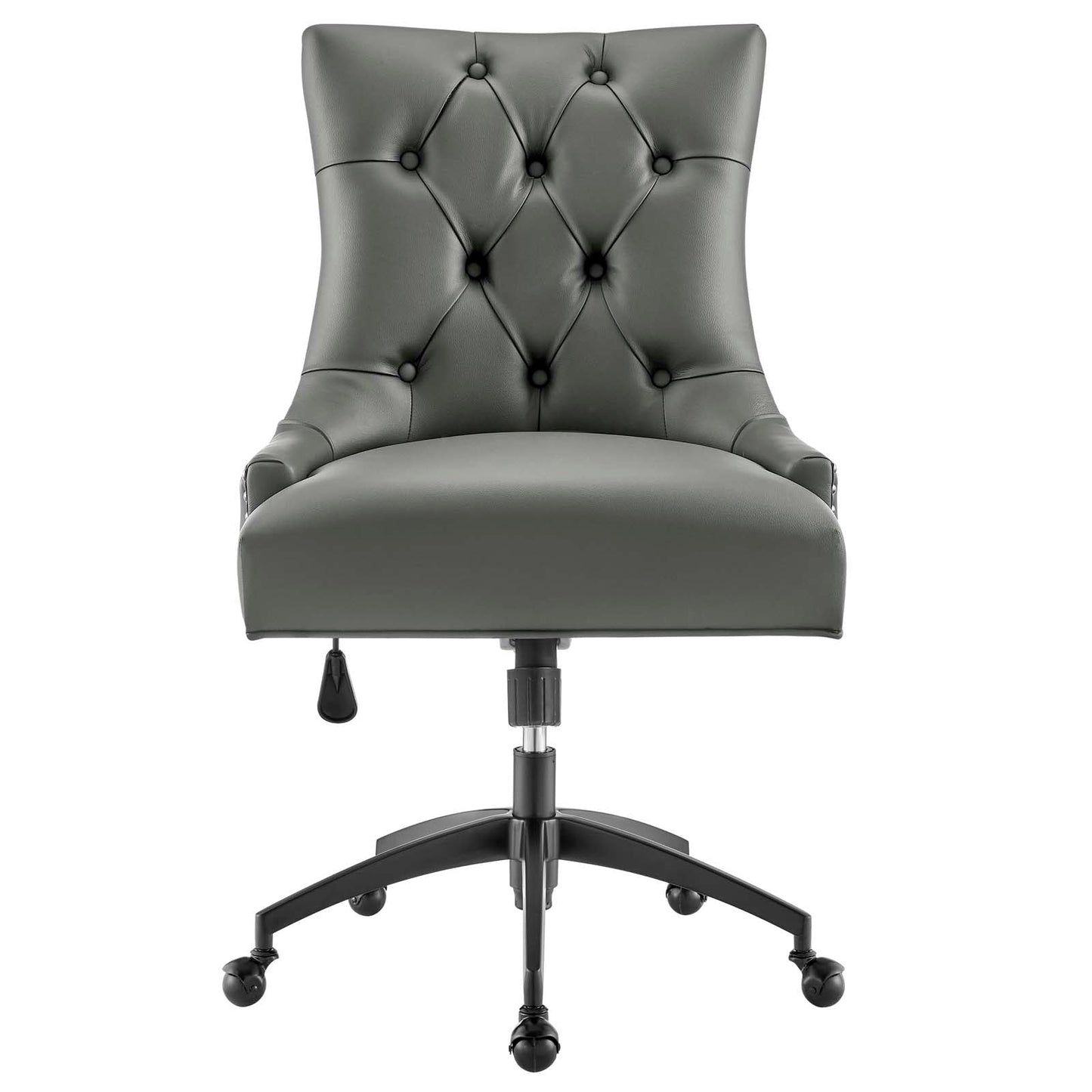 Regent Tufted Vegan Leather Office Chair Black Gray EEI-4573-BLK-GRY